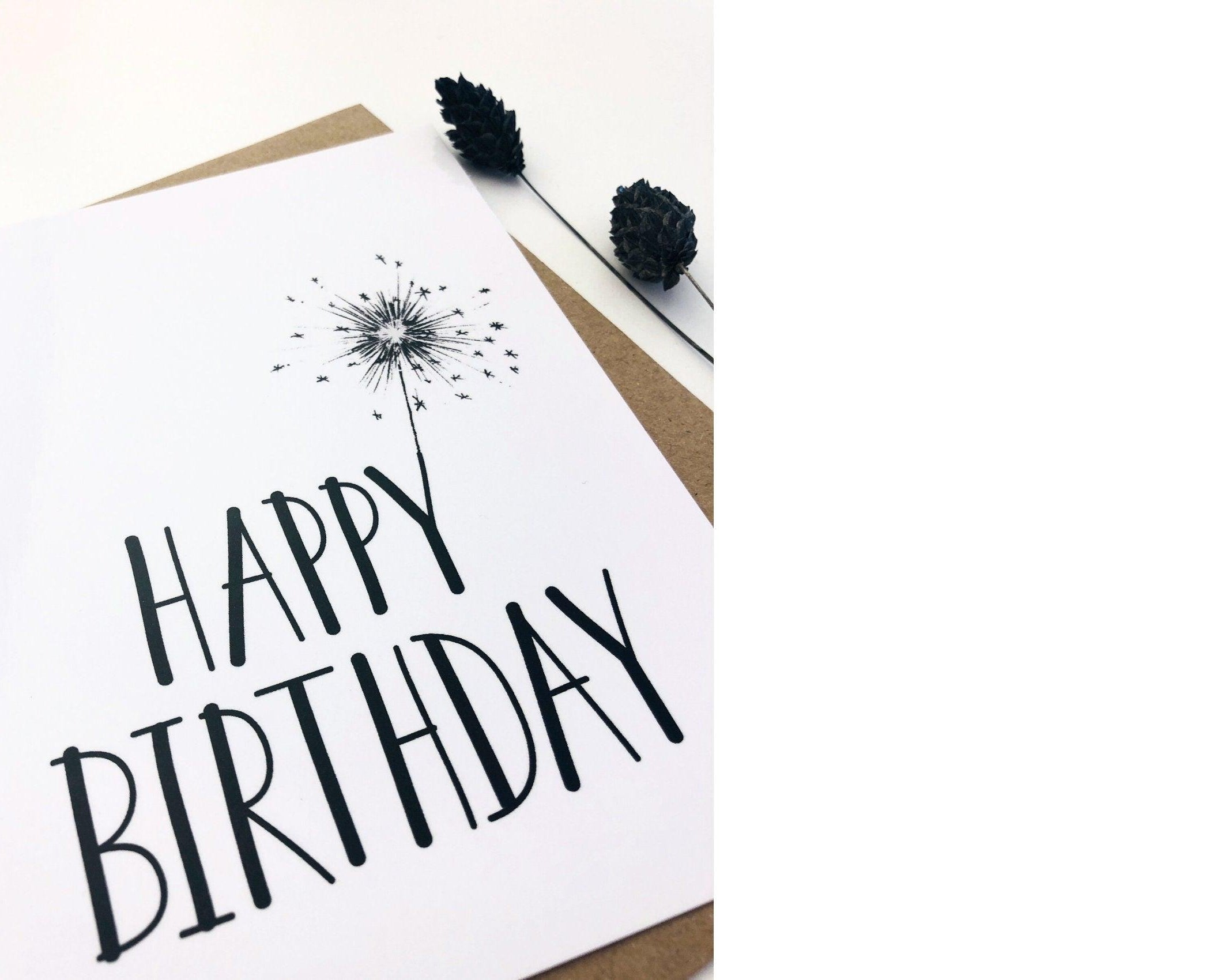 Karte Geburtstag | Happy Birthday | Kraftpapierumschlag - Roo's Gift Shop
