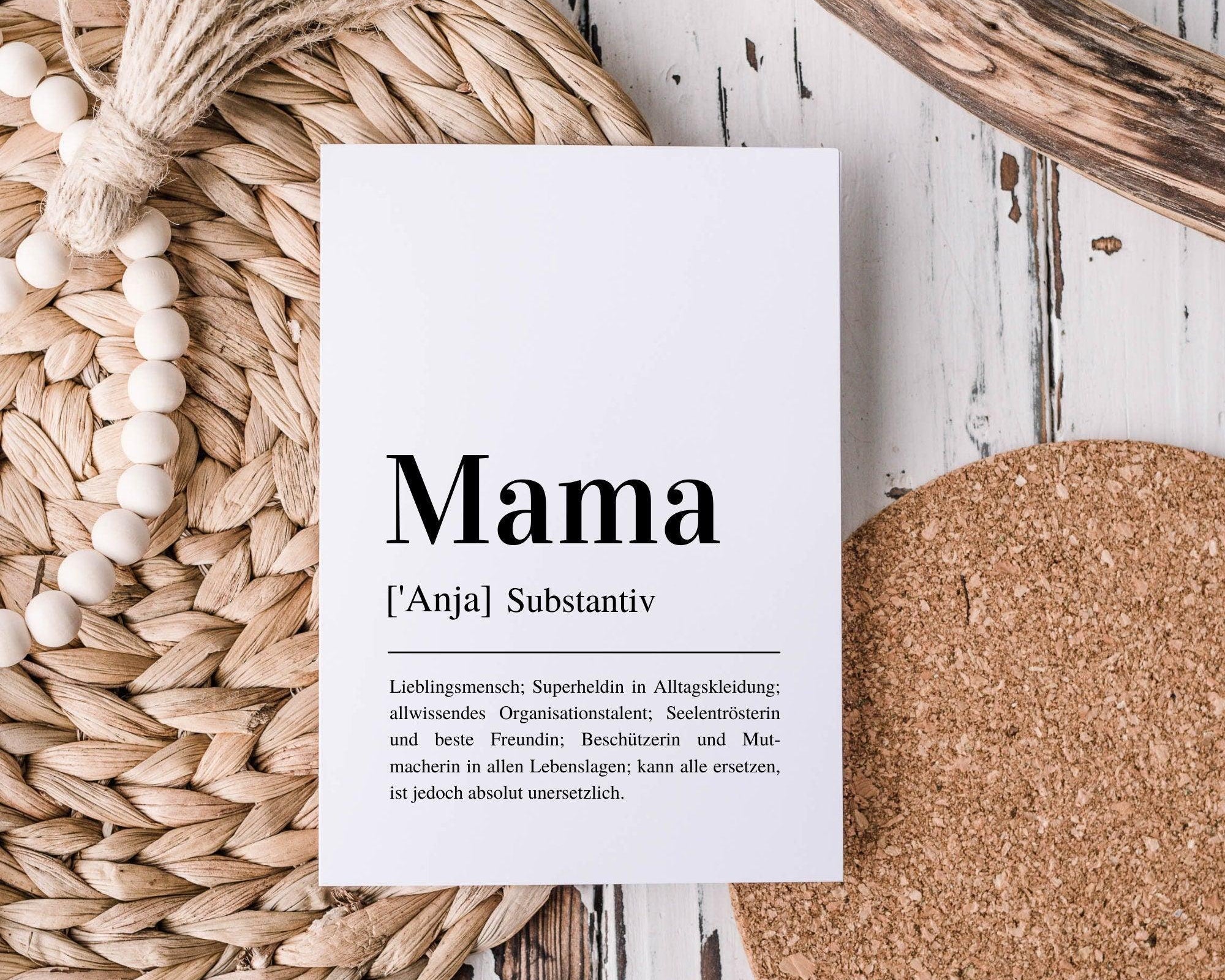 Karte | Definition Mama | Grußkarte Muttertag | A6 - Roo's Gift Shop