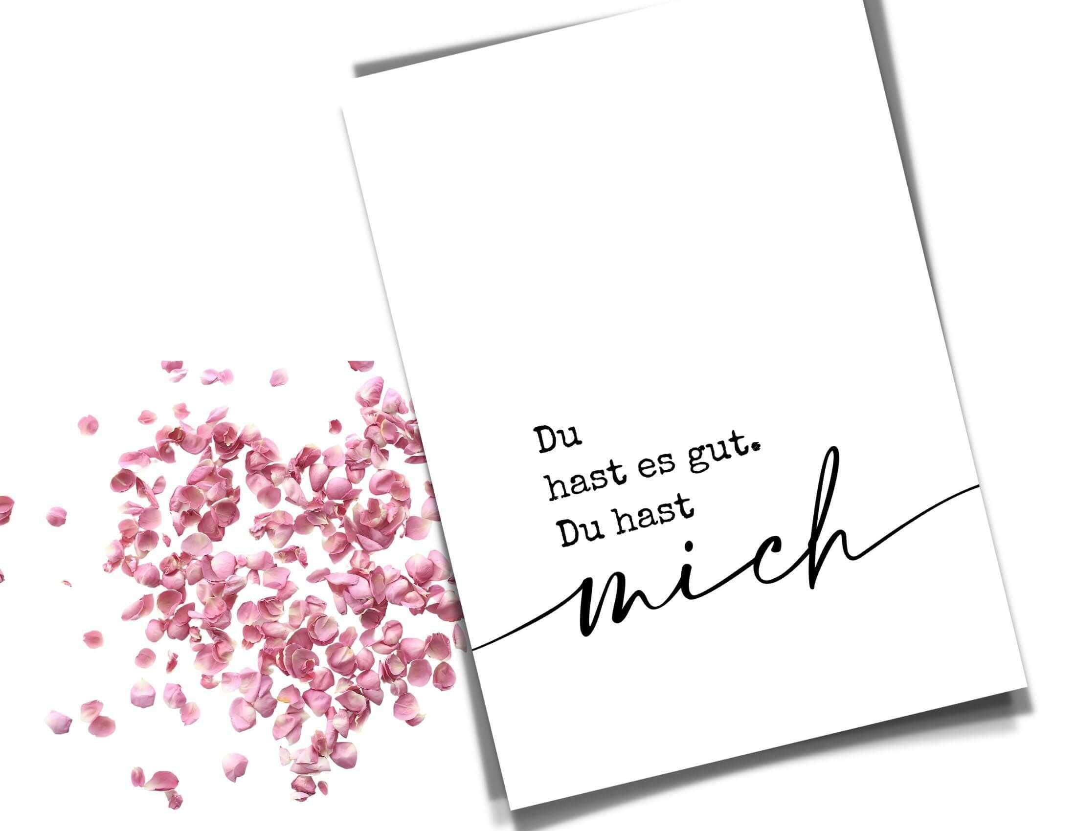 Karte | Du hast mich | Kraftpapierumschlag - Roo's Gift Shop