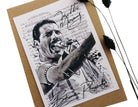 Karte | Freddie Mercury | Kraftpapierumschlag - Roo's Gift Shop