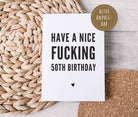 Karte | Geburtstag | Have a nice fucking birthday | A6 | personalisierbar - Roo's Gift Shop
