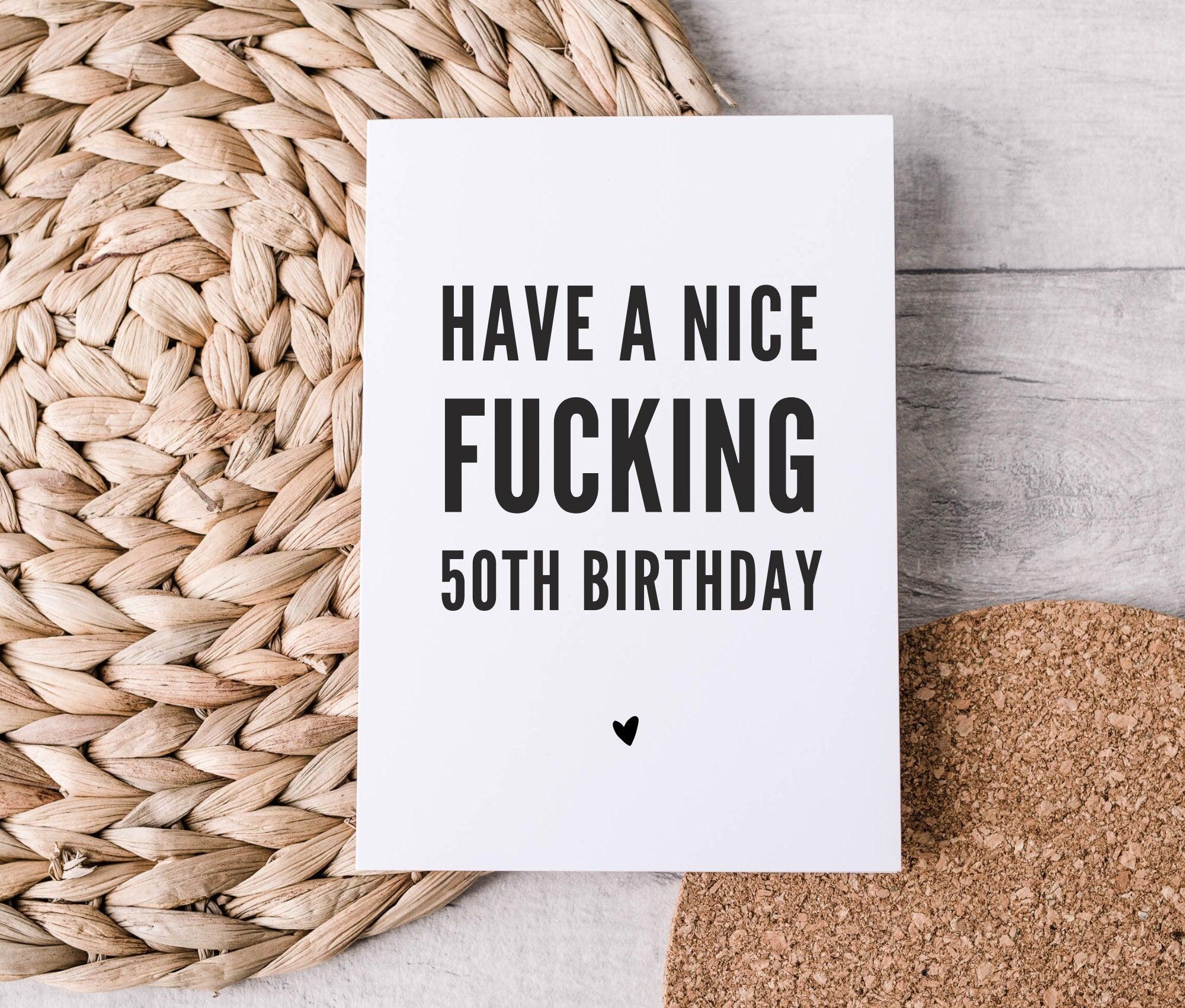 Karte | Geburtstag | Have a nice fucking birthday | A6 | personalisierbar - Roo's Gift Shop