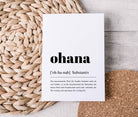 Karte | Ohana Definition Familie | Kraftpapierumschlag - Roo's Gift Shop