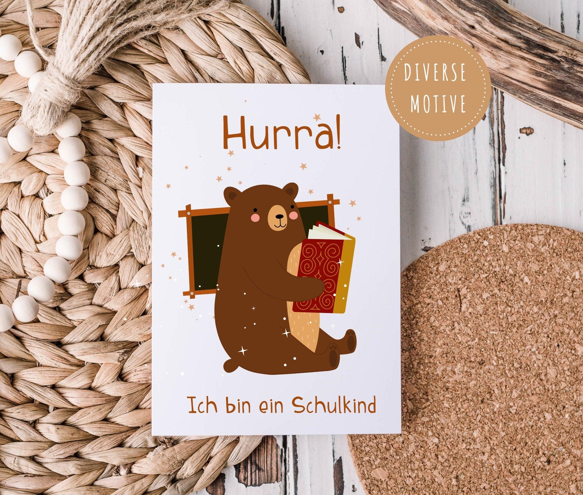 Karte | Schulanfang | Hurra ich bin ein Schulkind - Roo's Gift Shop