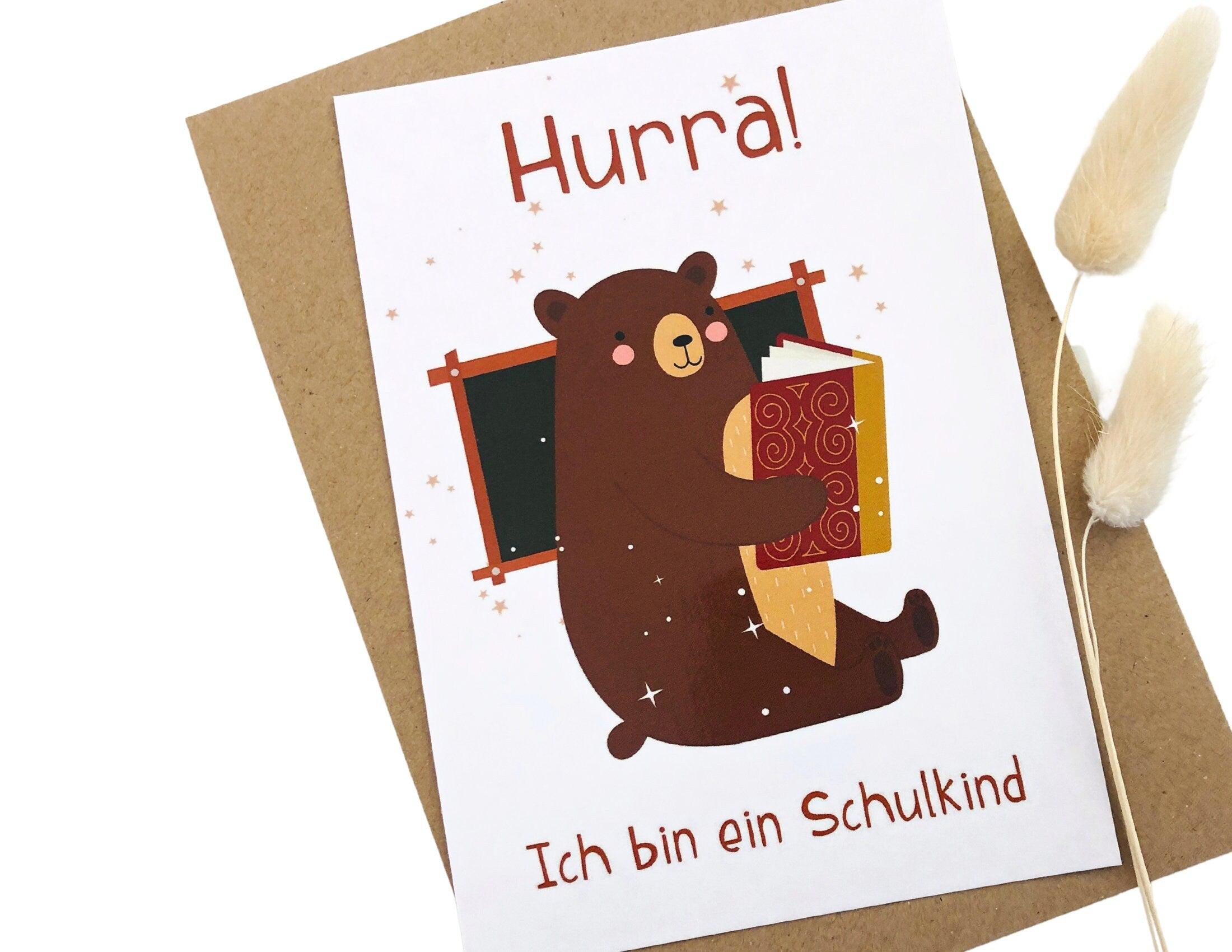 Karte | Schulanfang | Hurra ich bin ein Schulkind - Roo's Gift Shop