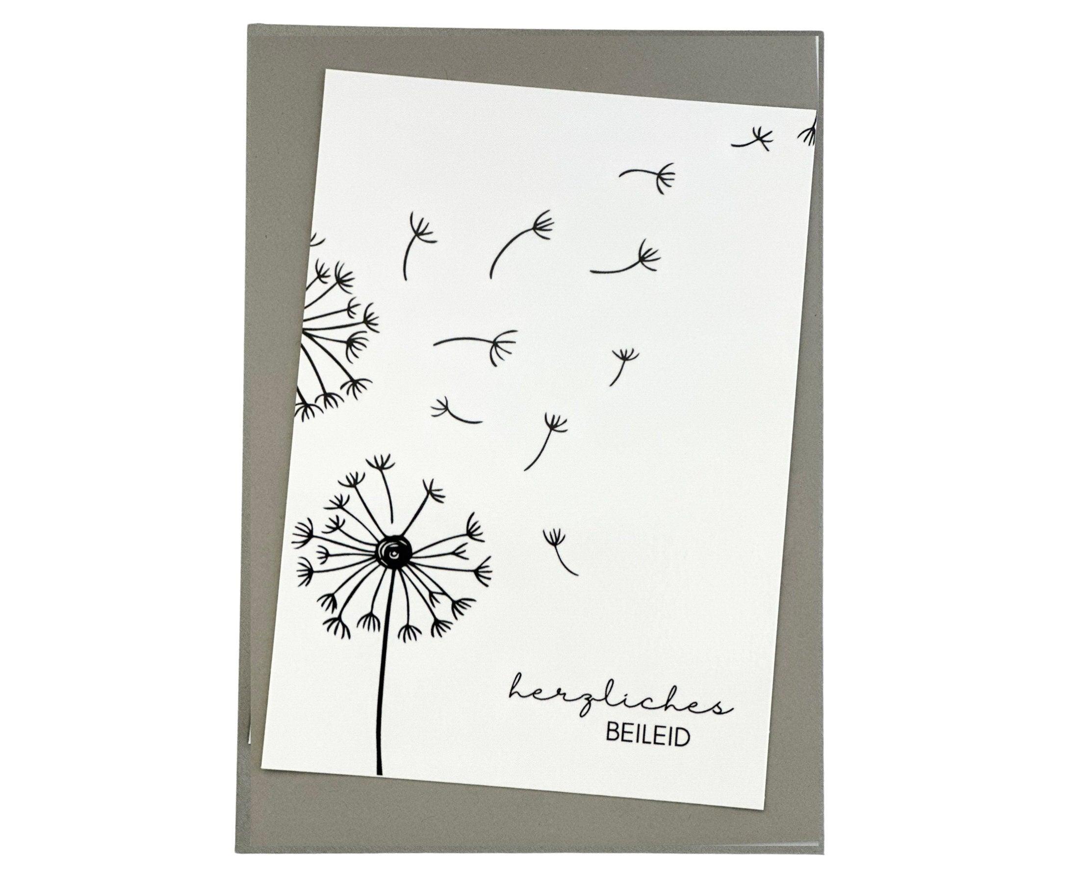 Karte | Trauer | Set 2 Stück | moderne Kondolenzkarten - Roo's Gift Shop