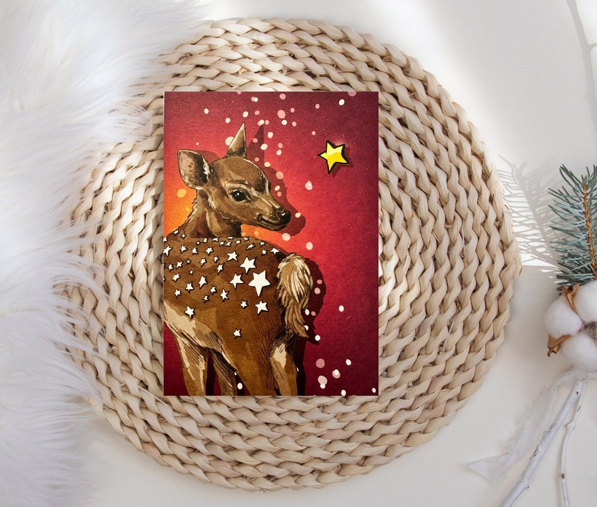 Karte Weihnachten | Rehkitz - Roo's Gift Shop