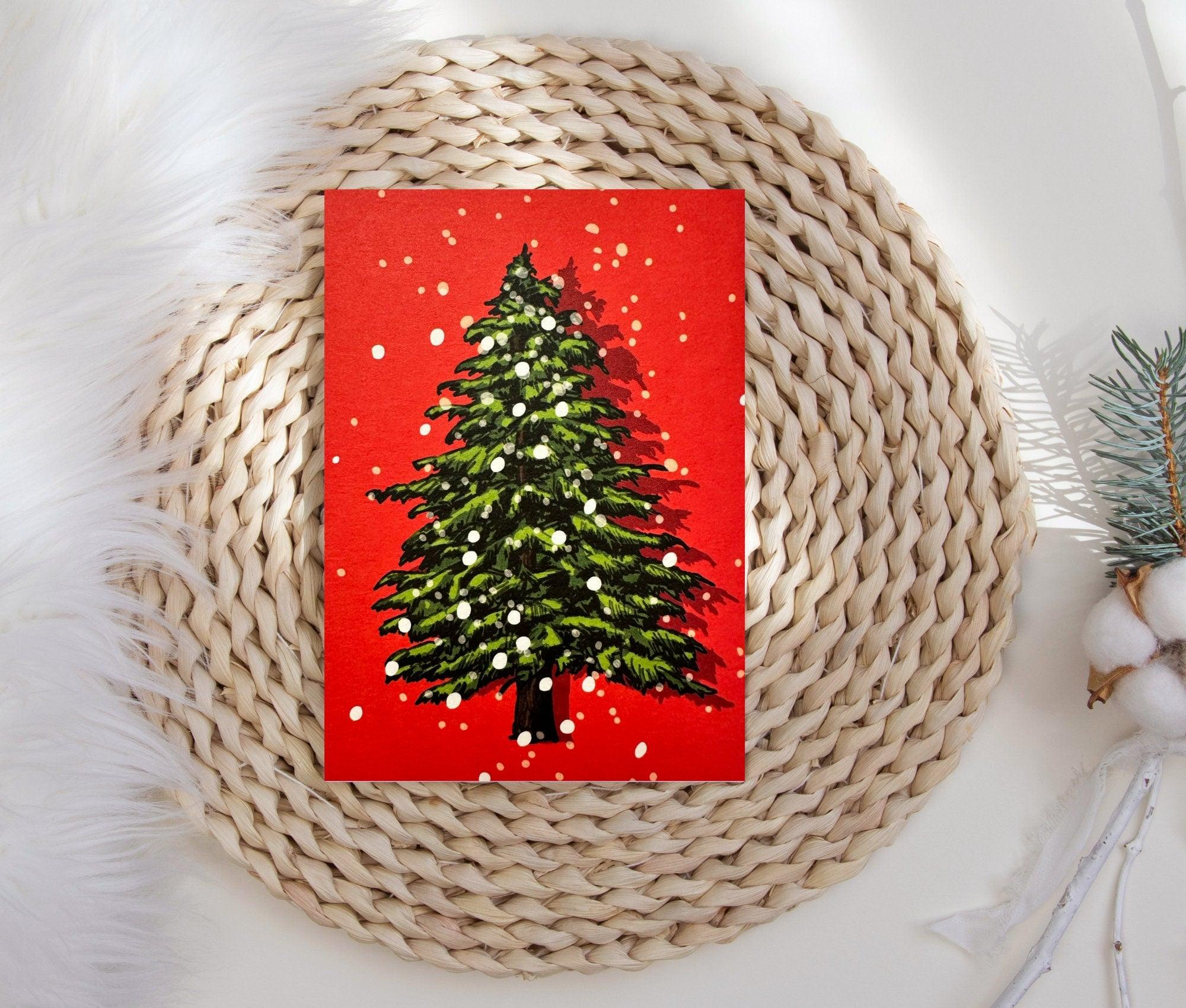 Karte Weihnachten | Weihnachtsbaum Tanne - Roo's Gift Shop