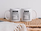 Keramiktasse MOM und DAD | Nutrition Facts - Roo's Gift Shop
