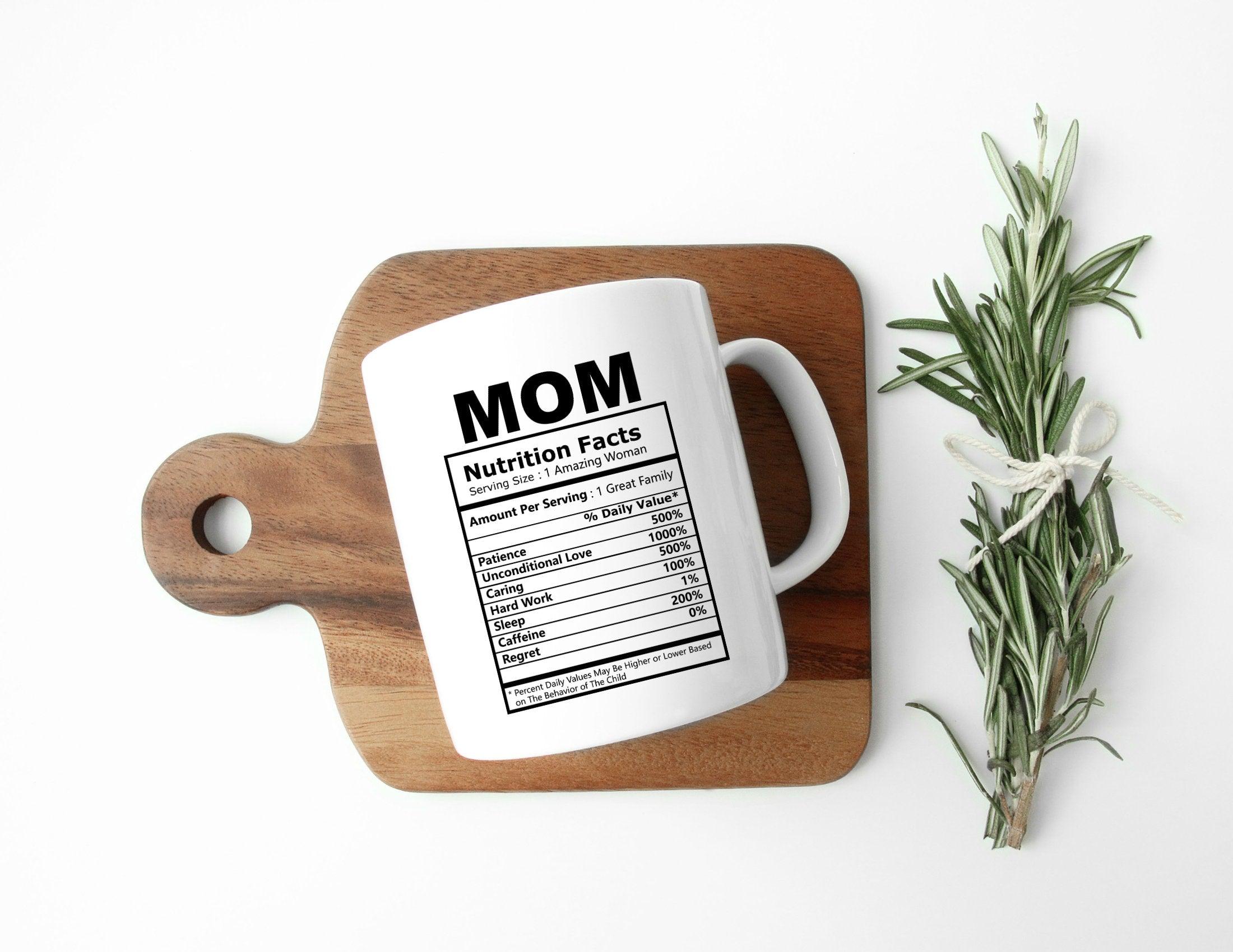 Keramiktasse MOM und DAD | Nutrition Facts - Roo's Gift Shop