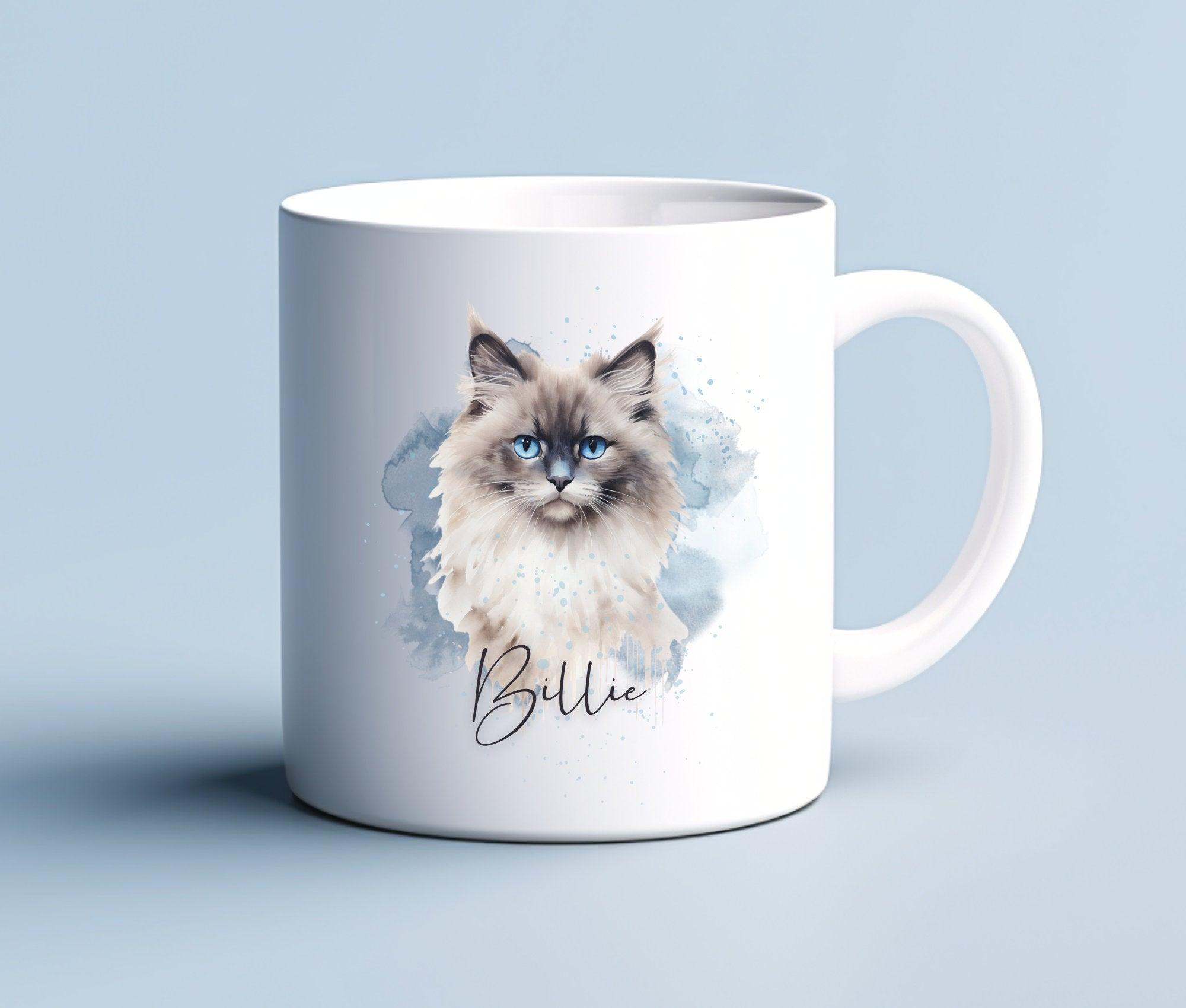 Keramiktasse | Katze Aquarell-Motiv und Name | diverse Katzen zur Auswahl - Roo's Gift Shop