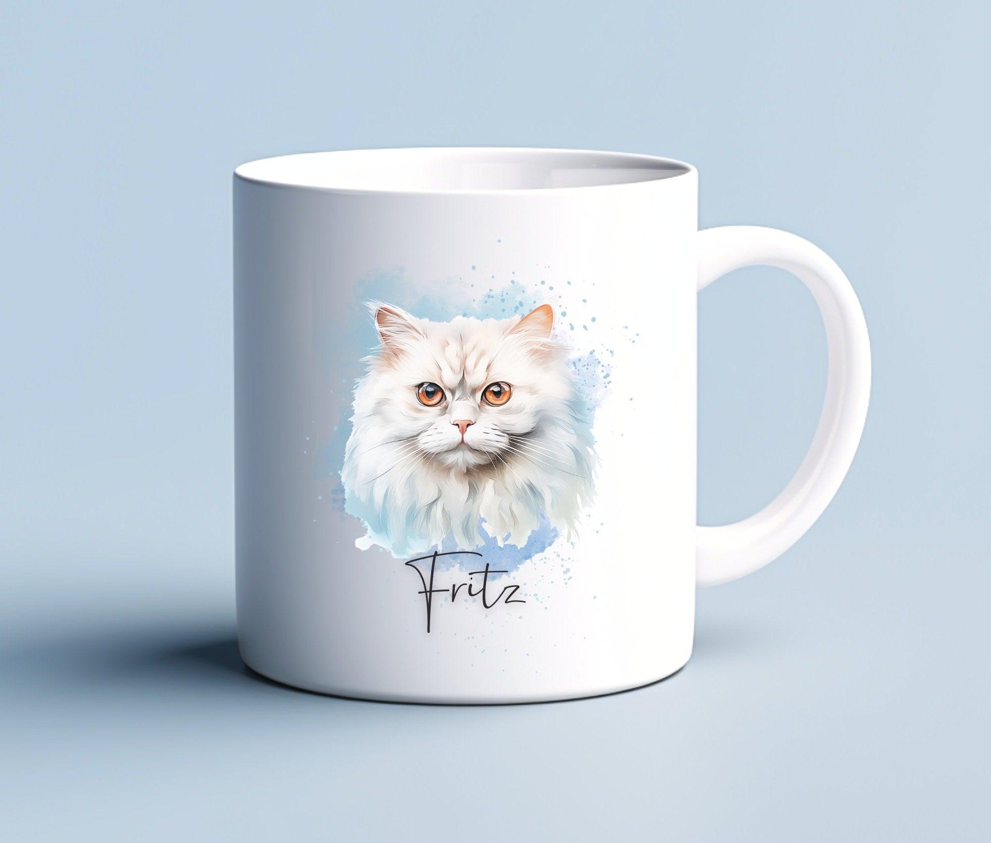 Keramiktasse | Katze Aquarell-Motiv und Name | diverse Katzen zur Auswahl - Roo's Gift Shop