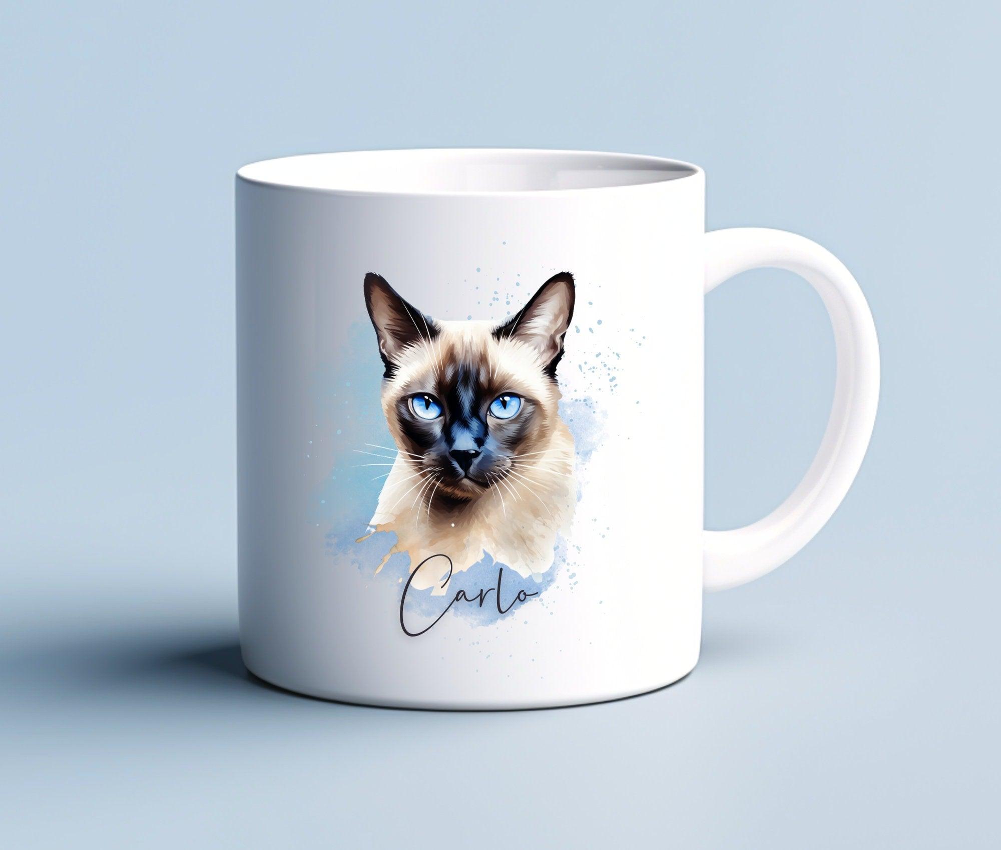Keramiktasse | Katze Aquarell-Motiv und Name | diverse Katzen zur Auswahl - Roo's Gift Shop