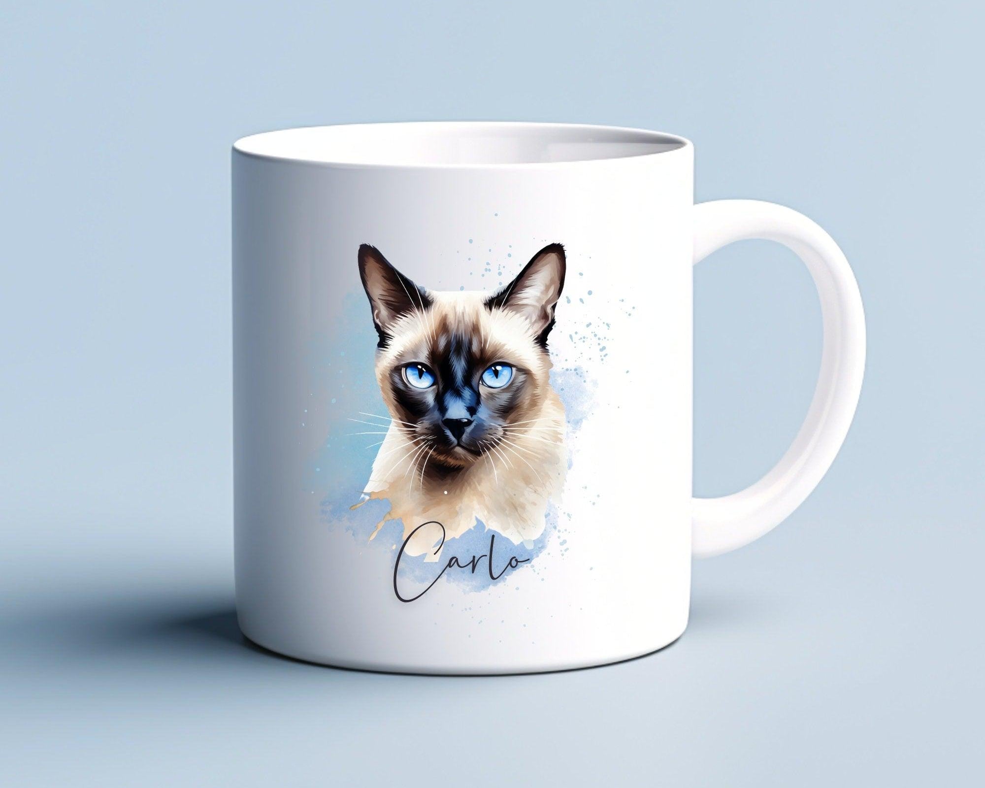 Keramiktasse | Katze Aquarell-Motiv und Name | diverse Katzen zur Auswahl - Roo's Gift Shop
