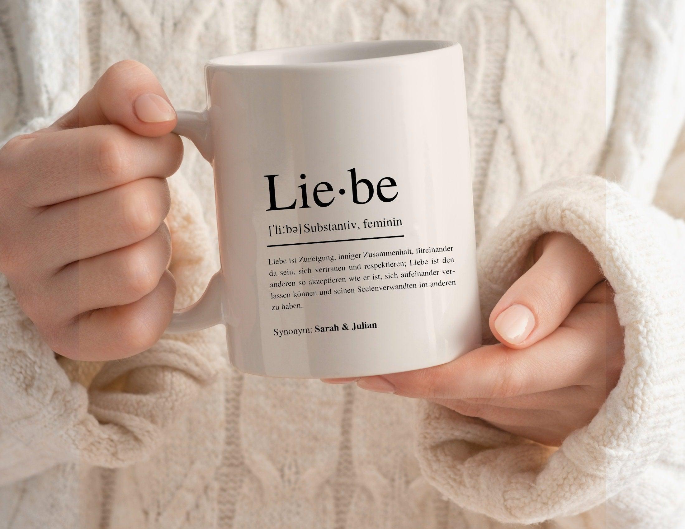 Keramiktasse | Liebe | personalisierbare Tasse Hochzeit - Roo's Gift Shop