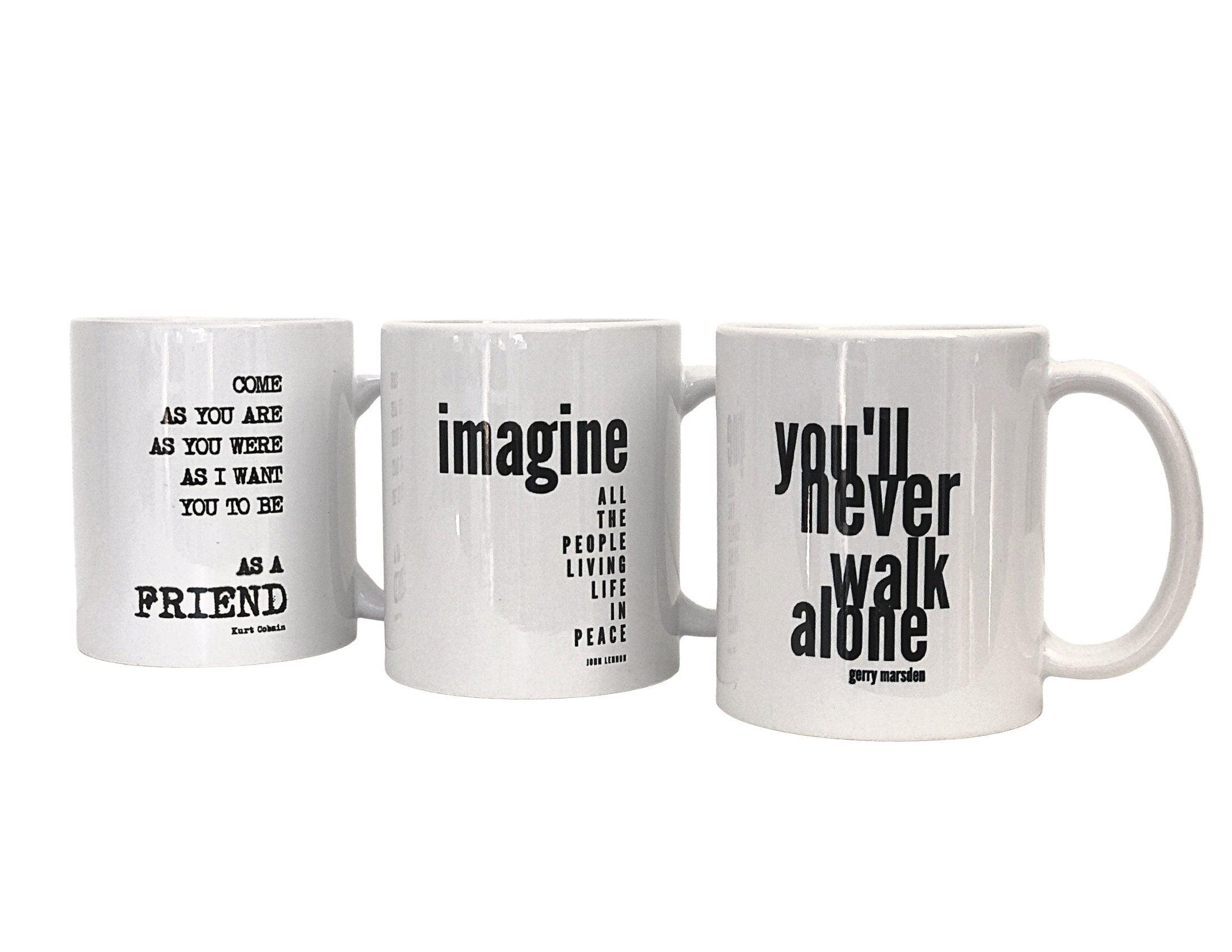 Keramiktasse | Nirvana Kurt Cobain | Tasse Songtext - Roo's Gift Shop