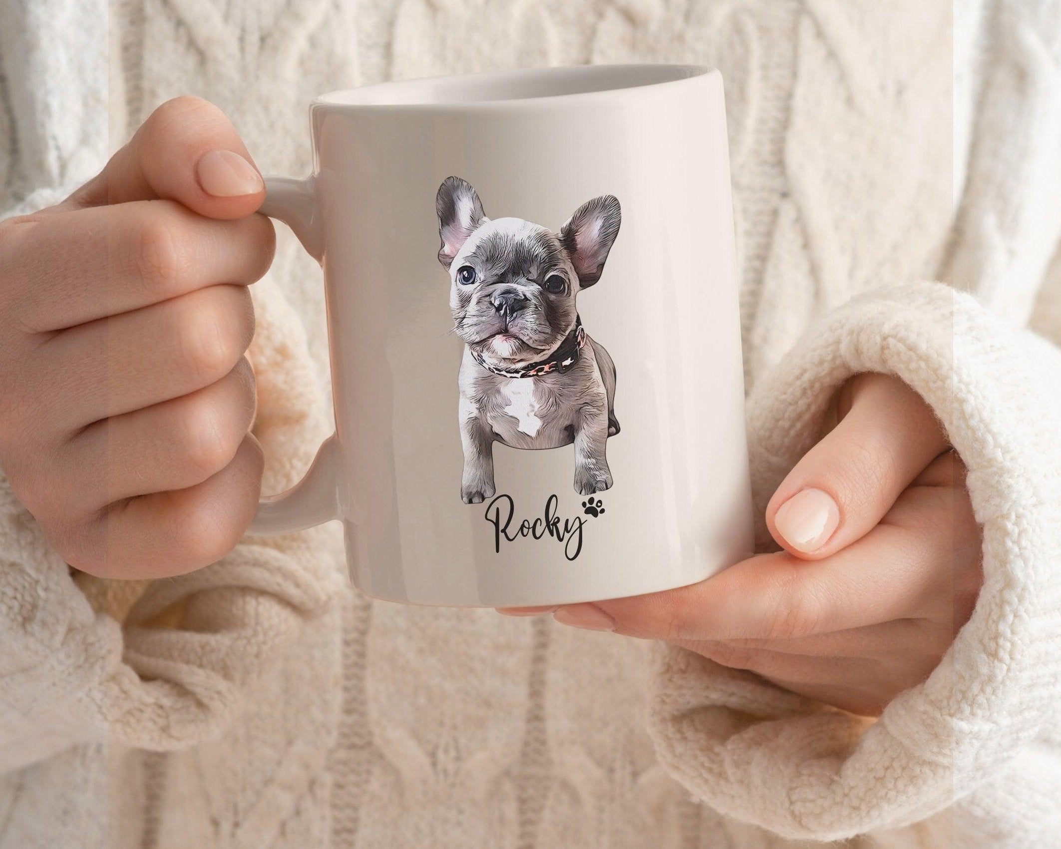 Keramiktasse | personalisierte Hunde-Tasse | nach Foto - Roo's Gift Shop