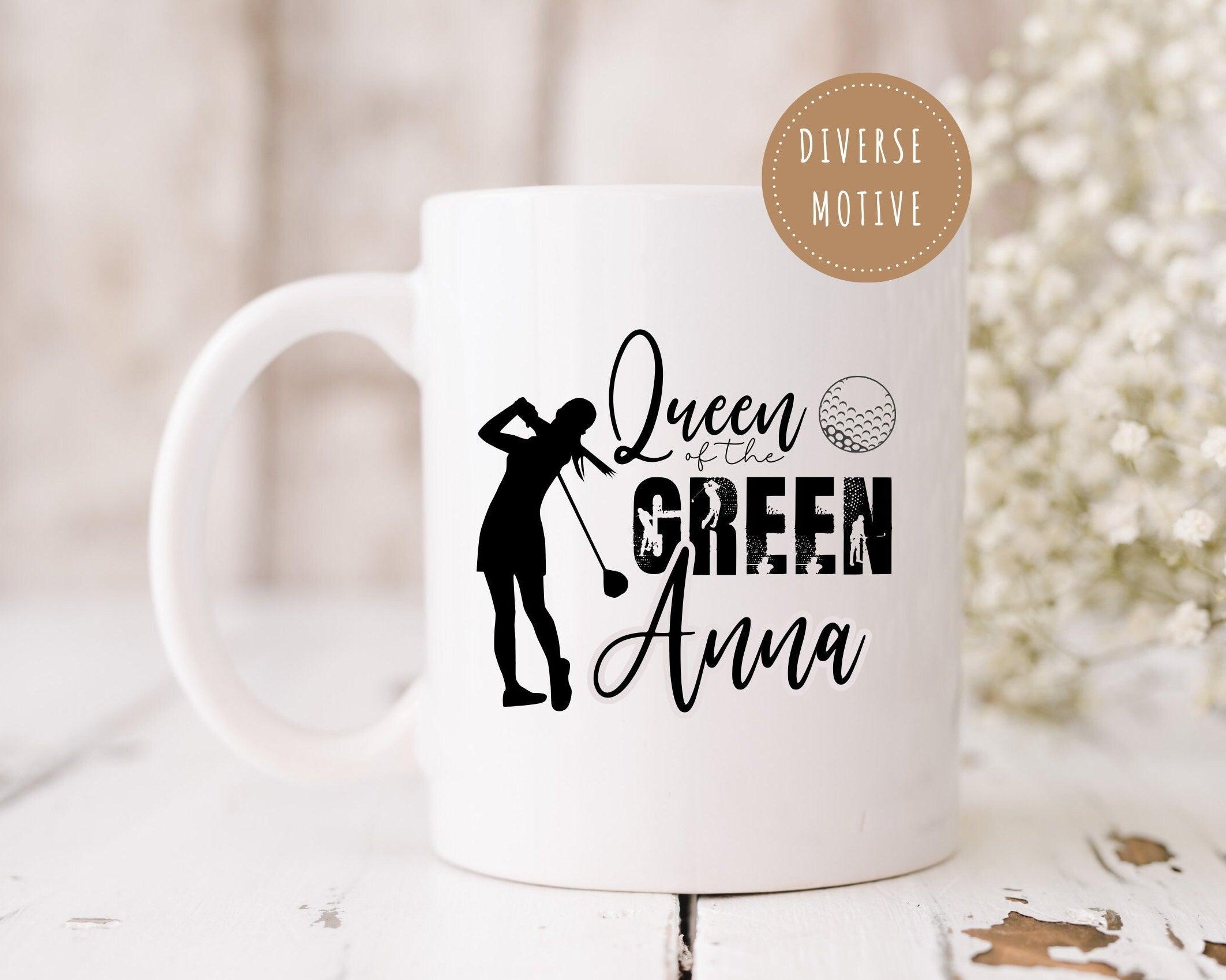 Keramiktasse | Personalisierte Tasse für Golferinnen - Roo's Gift Shop