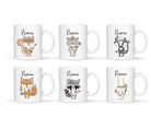 Keramiktasse | Personalisierte Tasse | Kinder Tiermotiv - Roo's Gift Shop