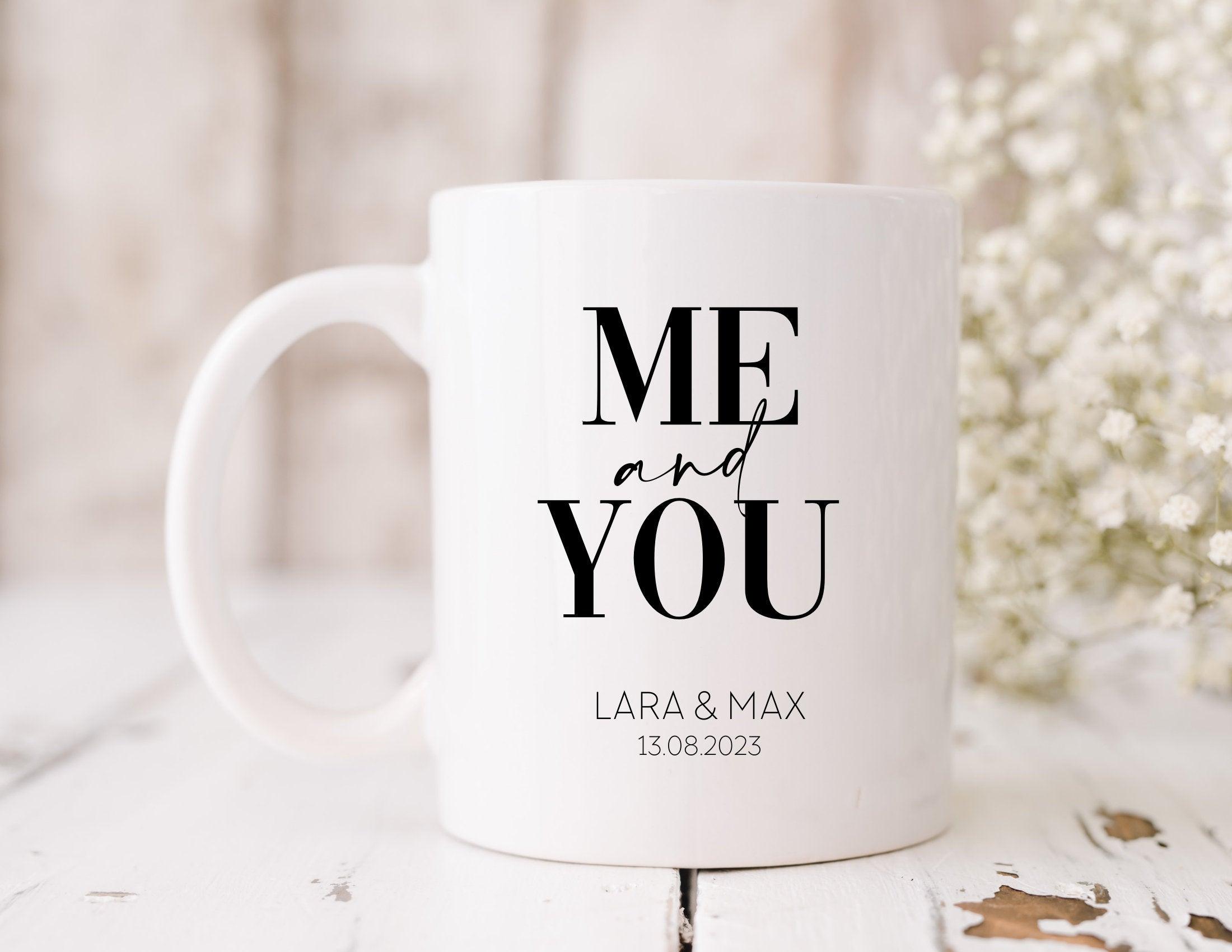 Keramiktasse | Valentinstag | Me & You | personalisierbar - Roo's Gift Shop
