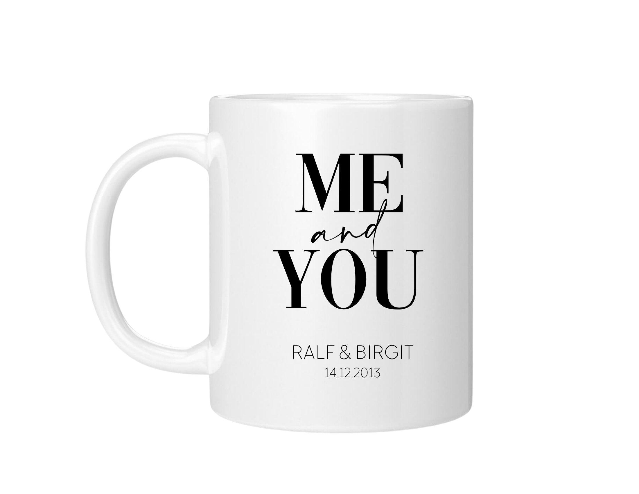 Keramiktasse | Valentinstag | Me & You | personalisierbar - Roo's Gift Shop