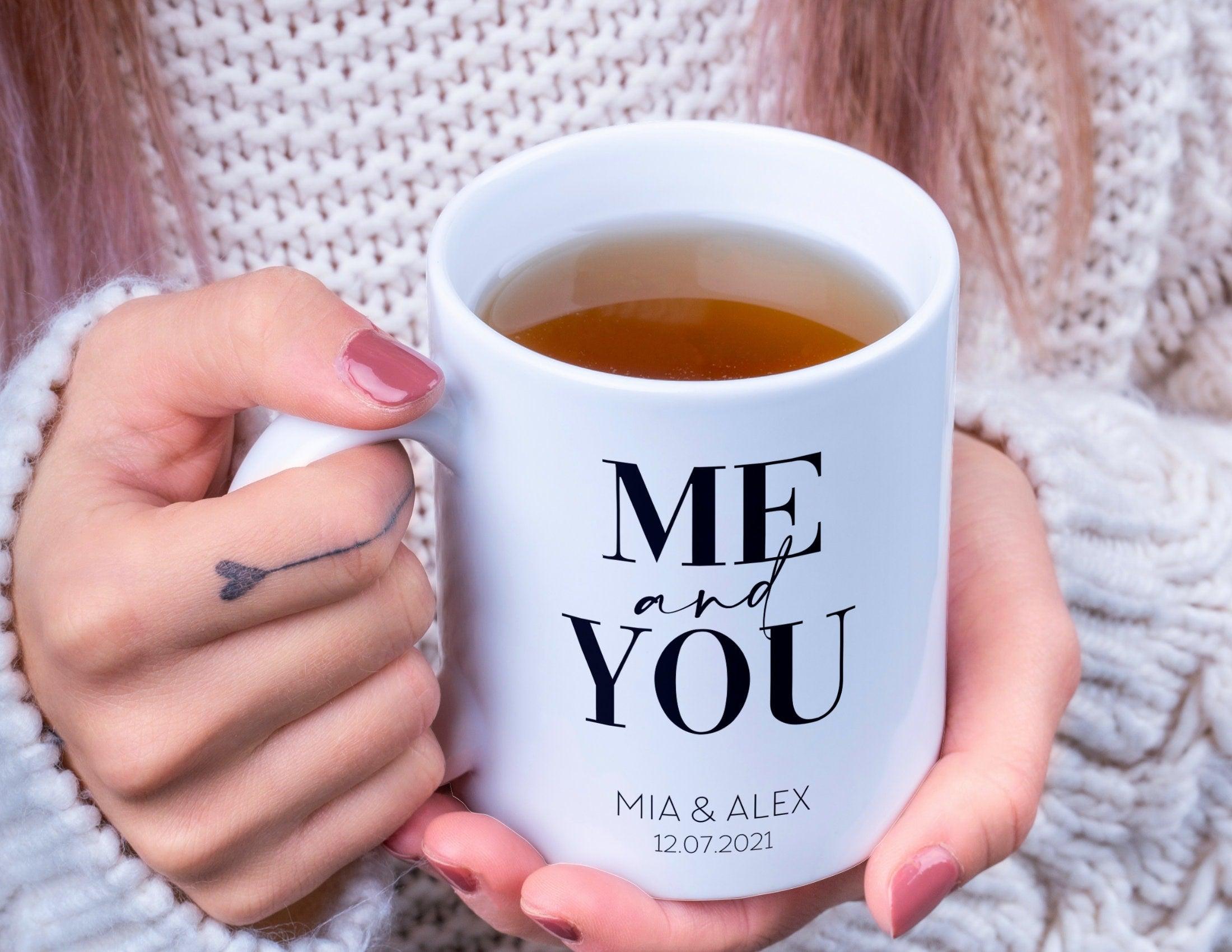 Keramiktasse | Valentinstag | Me & You | personalisierbar - Roo's Gift Shop