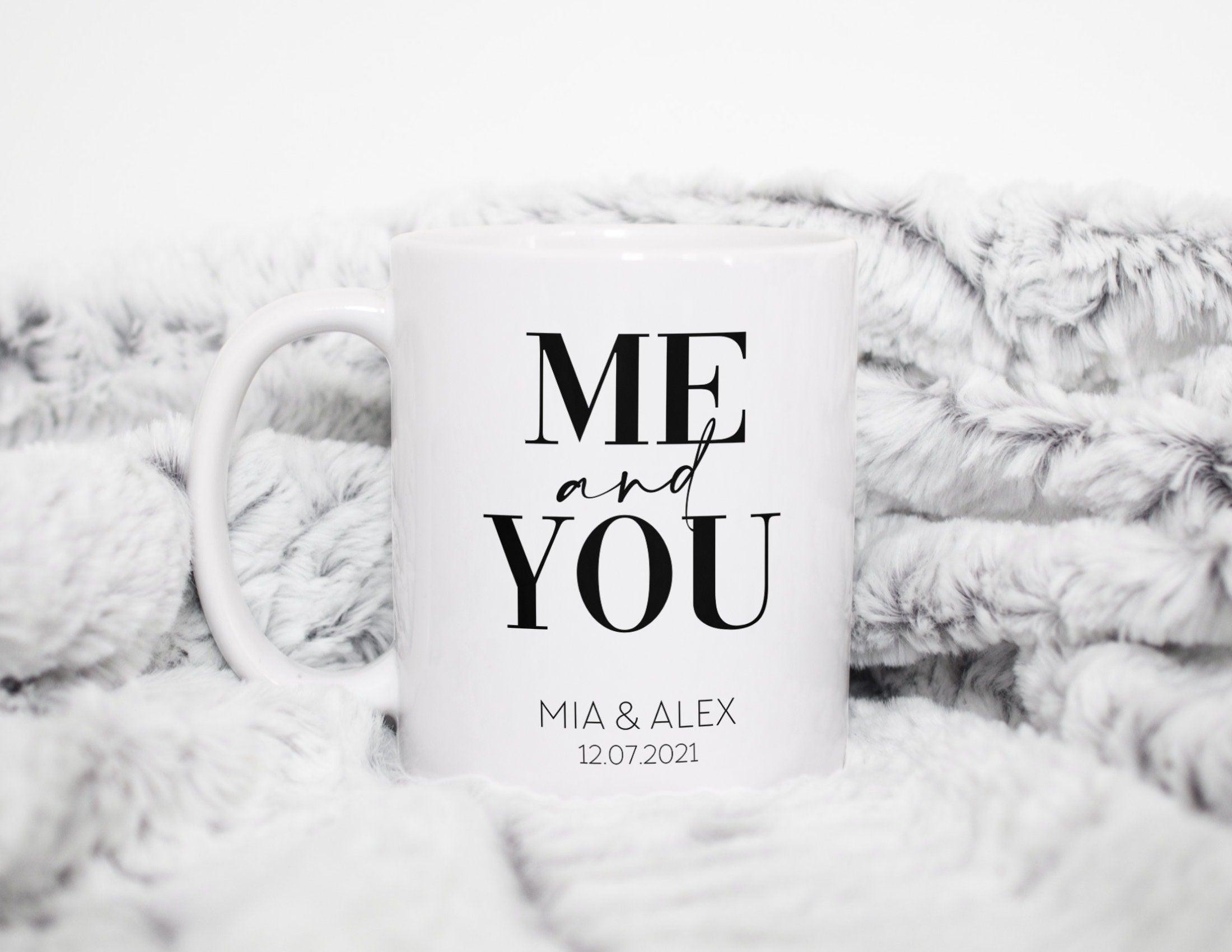 Keramiktasse | Valentinstag | Me & You | personalisierbar - Roo's Gift Shop