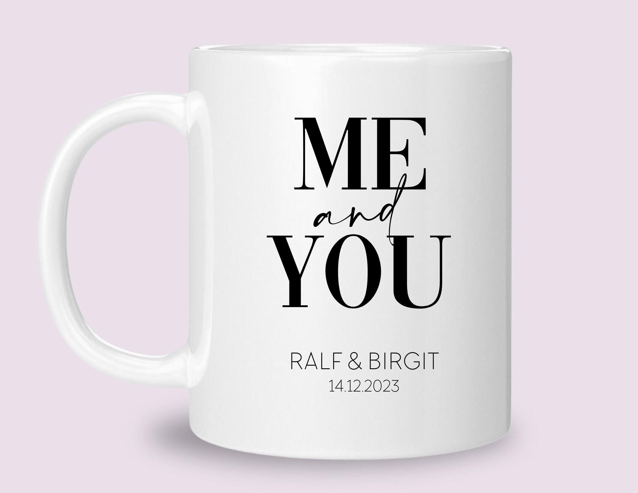 Keramiktasse | Valentinstag | Me & You | personalisierbar - Roo's Gift Shop