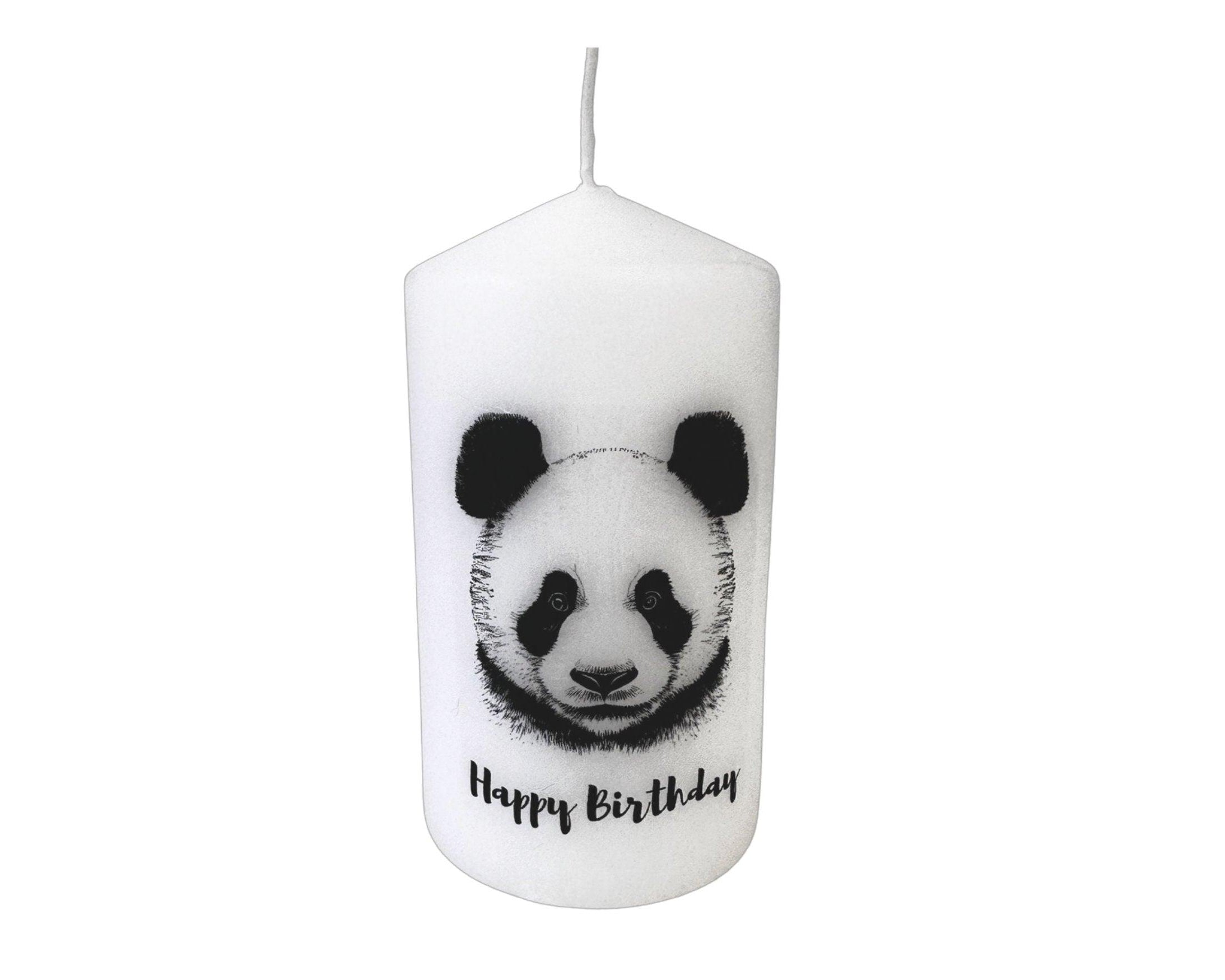 Kerze | Geburtstag | Panda | Hund | personalisierbar - Roo's Gift Shop