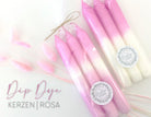 Kerzen | Dip Dye | rosa pink weiß - Roo's Gift Shop