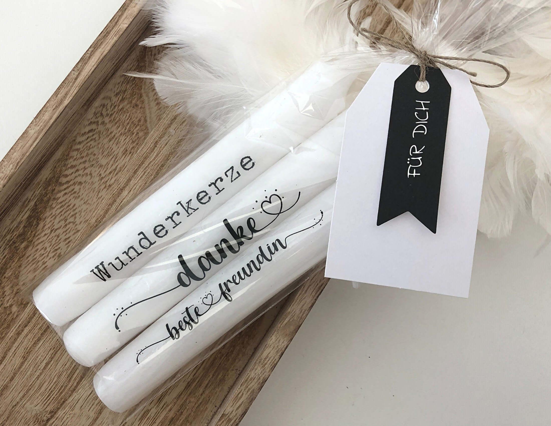 Kerzen | Happy Birthday | Danke | Wunderkerze - Roo's Gift Shop