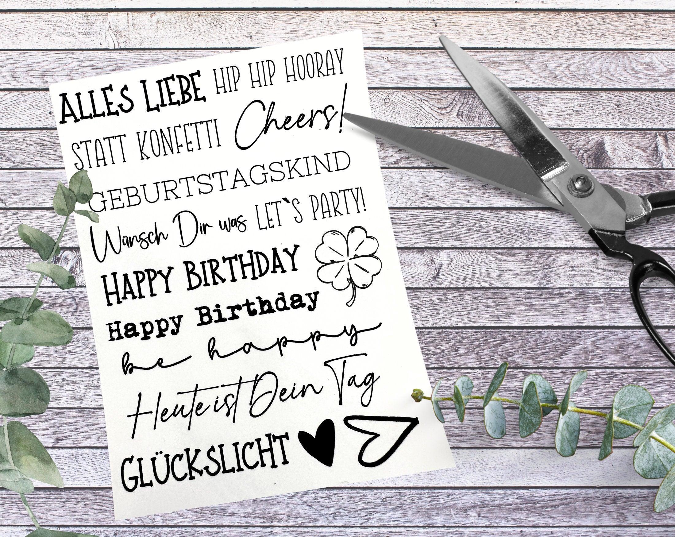 Kerzensticker Wasserschiebefolie | Geburtstag - Roo's Gift Shop