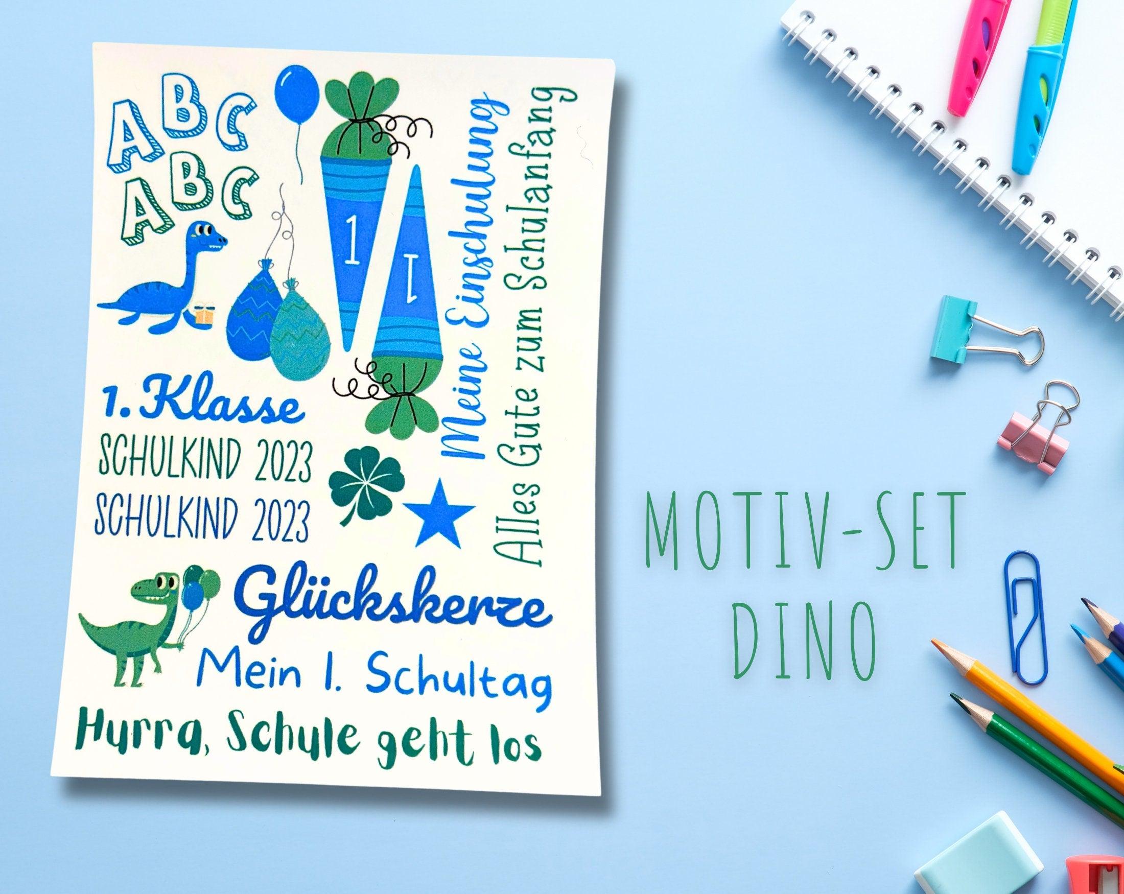 Kerzensticker Wasserschiebefolie | Schulanfang Jungs - Roo's Gift Shop