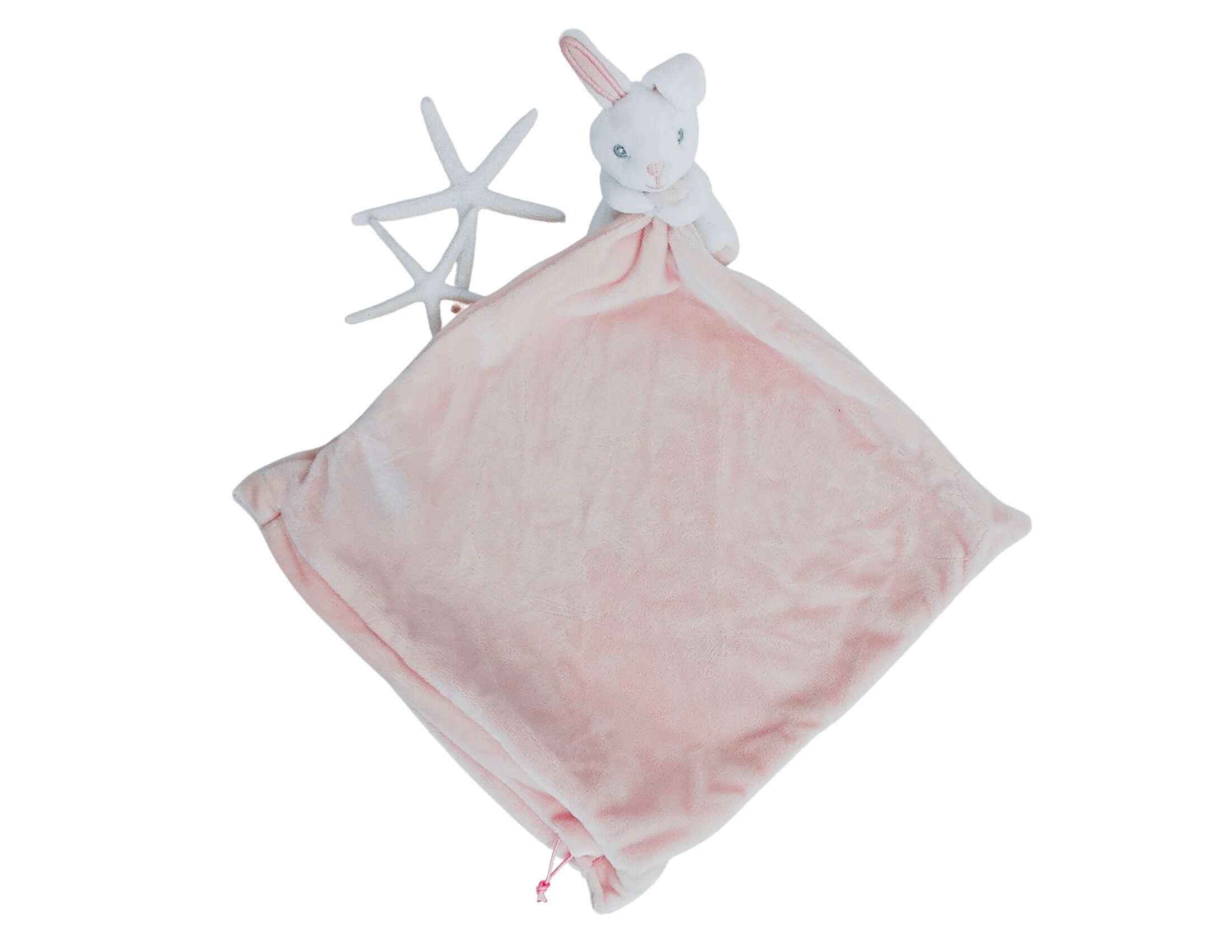 Kissen Bär | Rassel | hellblau | personalisierbar - Roo's Gift Shop