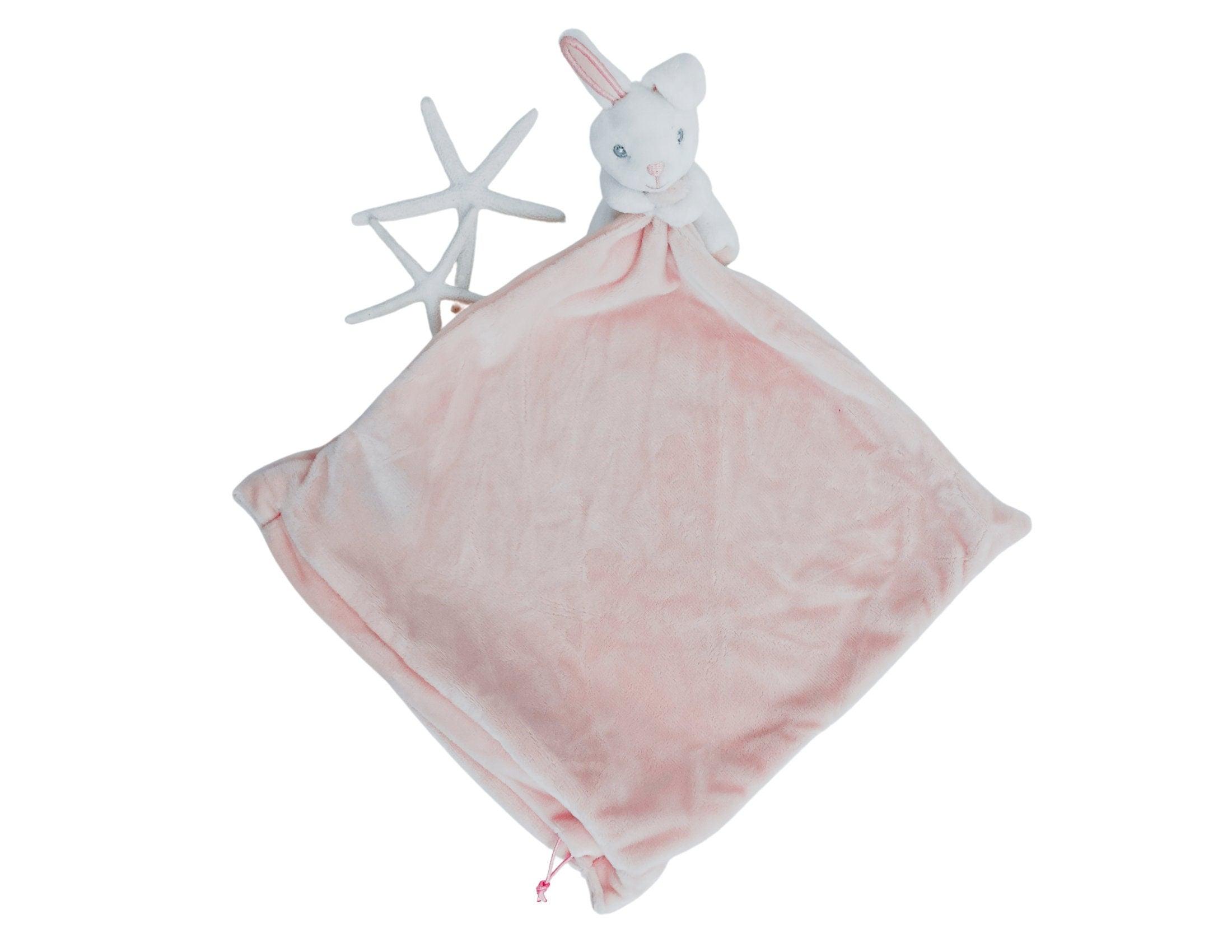 Kissen mit Häschen | personalisiert | Baby Name | rosa - Roo's Gift Shop