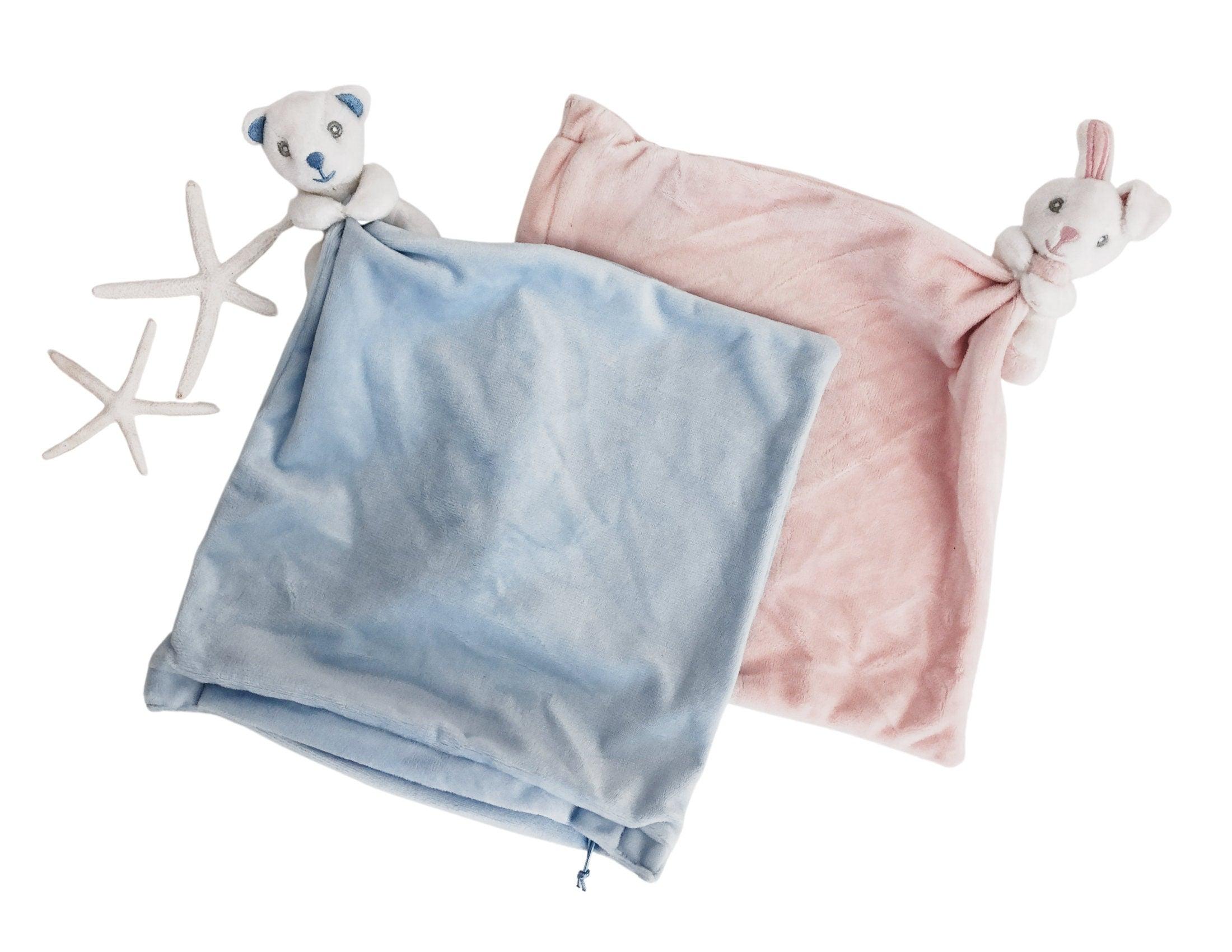 Kissen mit Häschen | personalisiert | Baby Name | rosa - Roo's Gift Shop