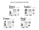 Kissen | Baby Geburtsdaten | Kissenbezug | Namenskissen - Roo's Gift Shop