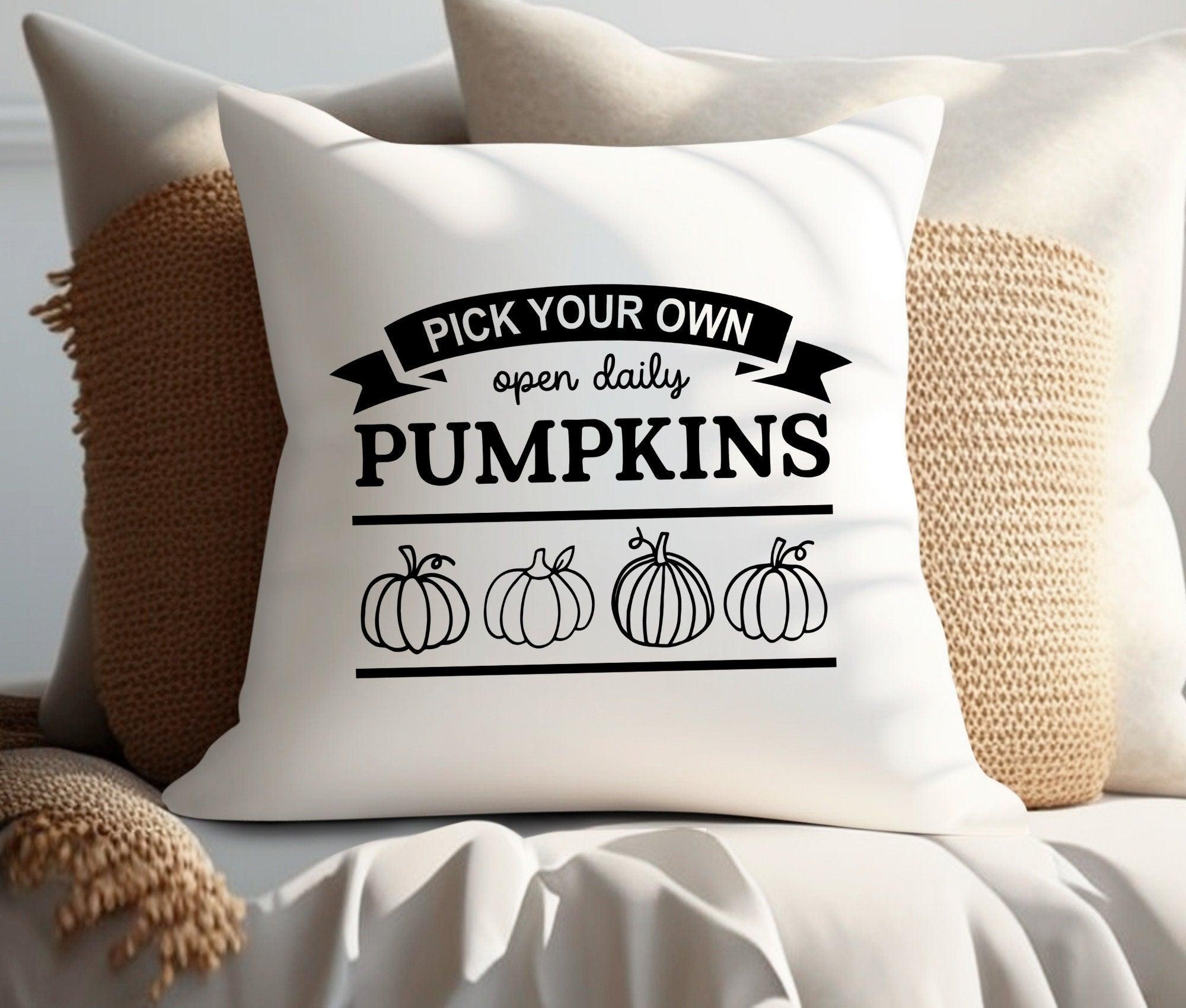 Kissen | Farm fresh pumpkins | Kürbis | 40 x 40 cm - Roo's Gift Shop