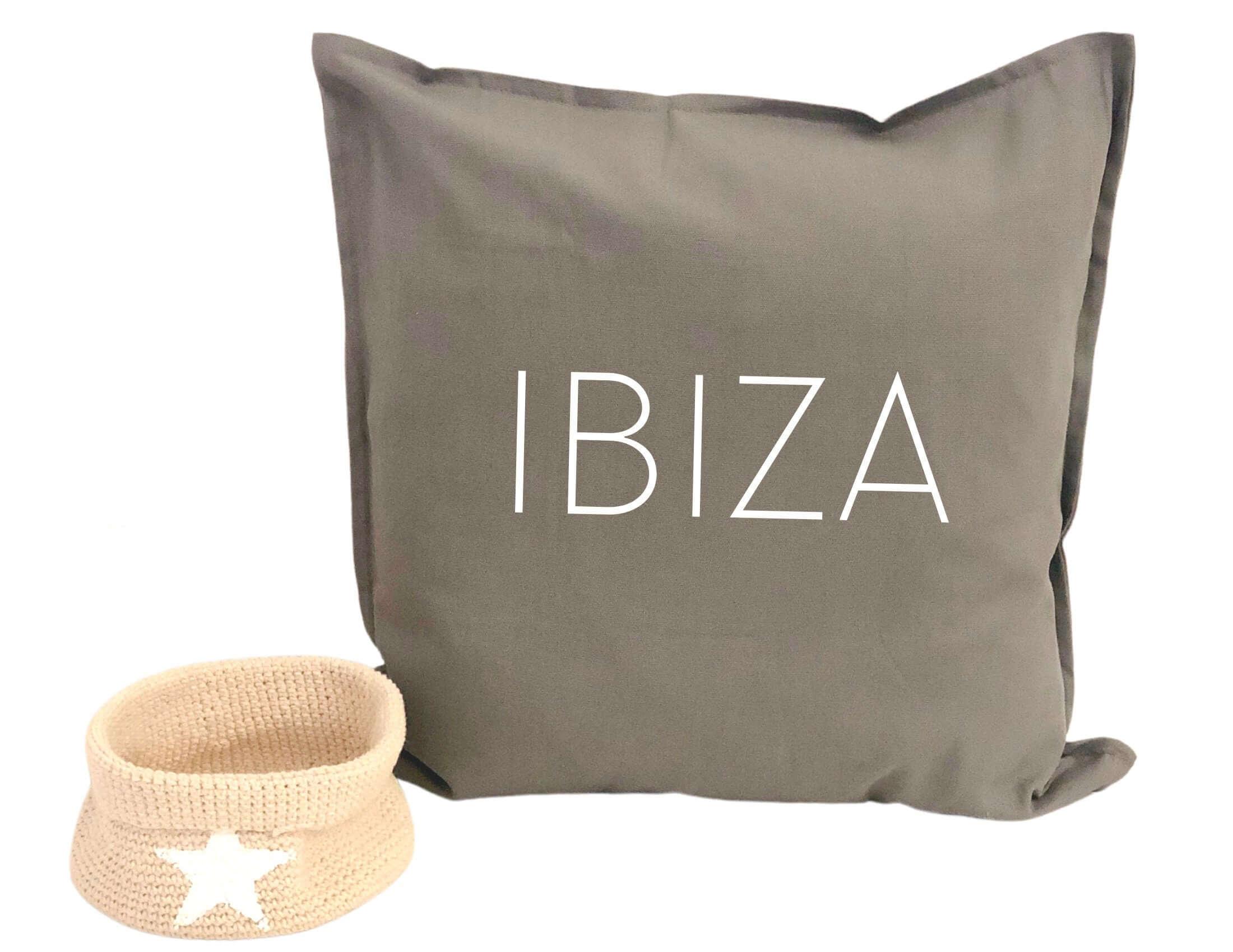 Kissen | IBIZA | schwarz, grau, sand, weiß - Roo's Gift Shop