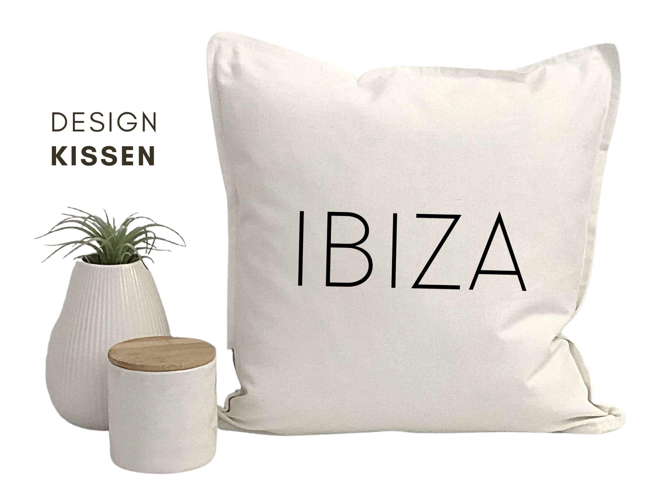 Kissen | IBIZA | schwarz, grau, sand, weiß - Roo's Gift Shop