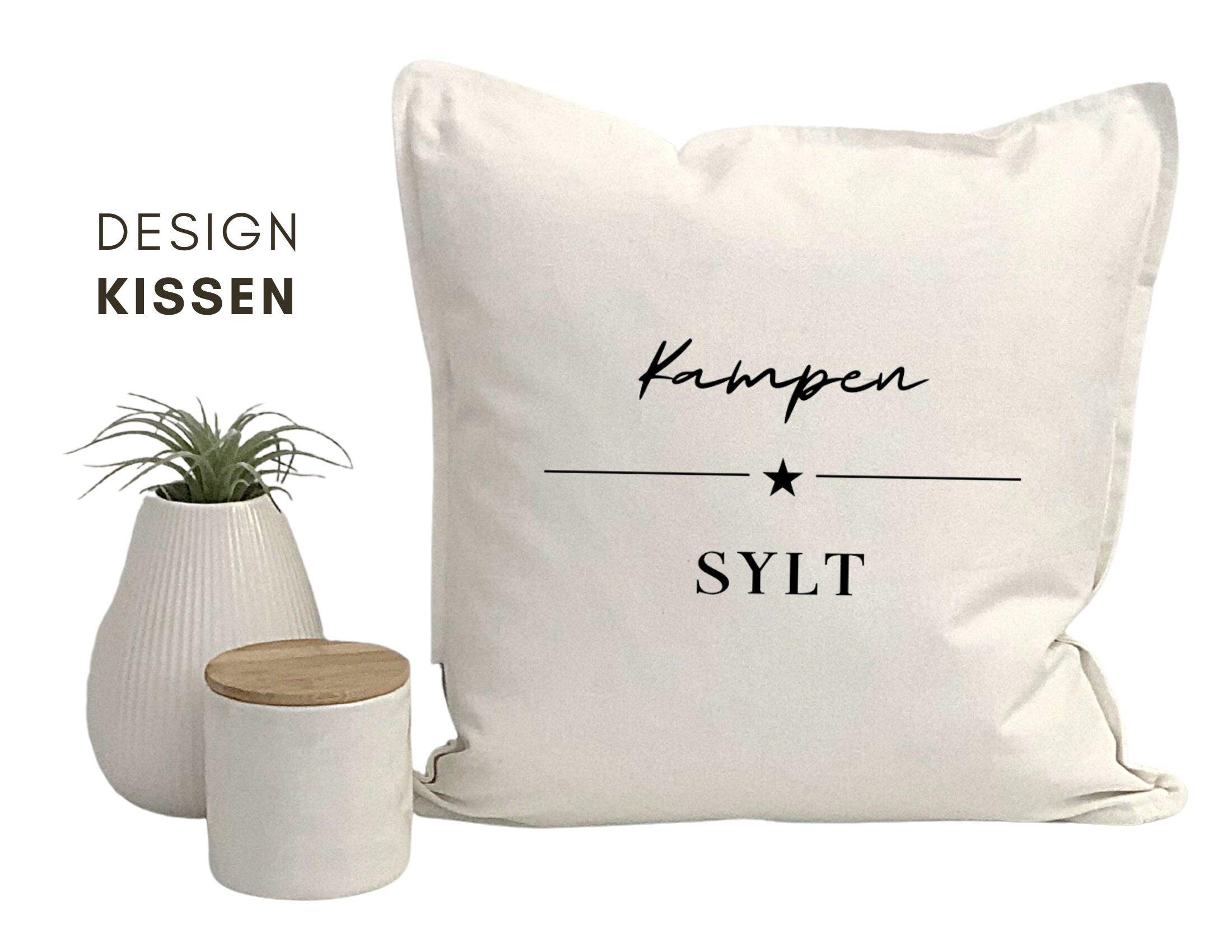 Kissen | Kampen Sylt | Kissenbezug im Strandhaus-Stil - Roo's Gift Shop