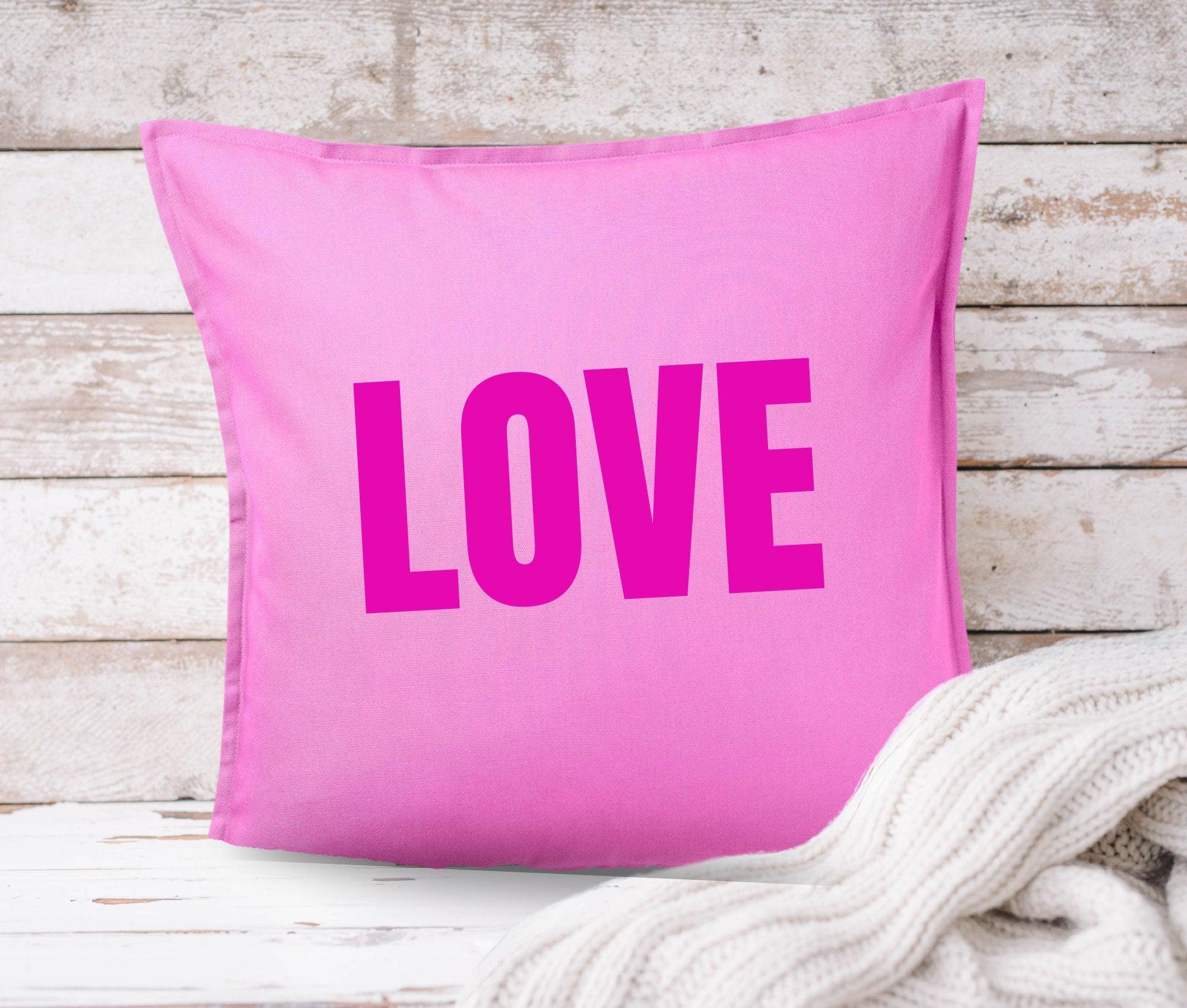 Kissen | LOVE | Baumwolle Kissenbezug | Valentinstag - Roo's Gift Shop