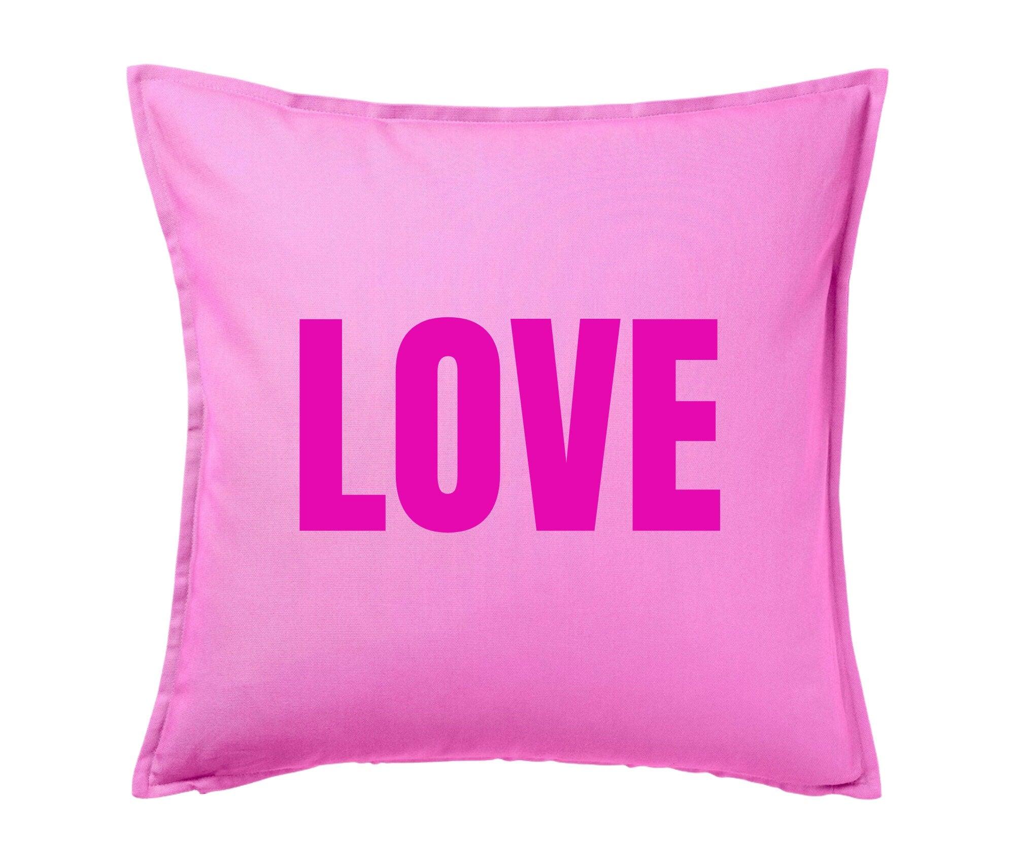 Kissen | LOVE | Baumwolle Kissenbezug | Valentinstag - Roo's Gift Shop