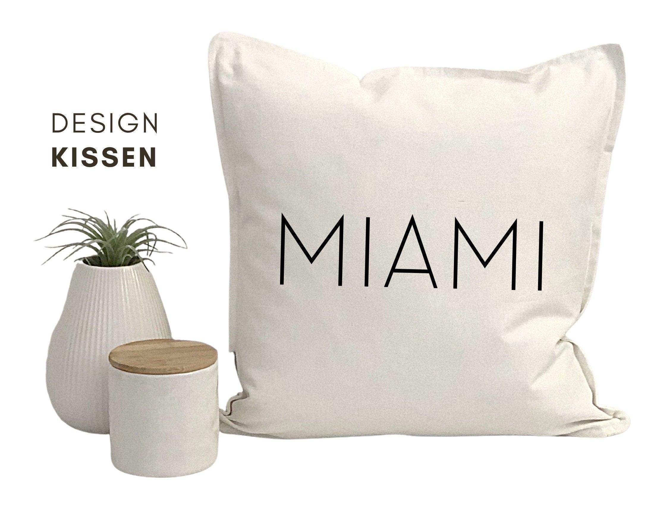 Kissen | MIAMI | 50 x 50 cm | schwarz, grau, sand, weiß - Roo's Gift Shop