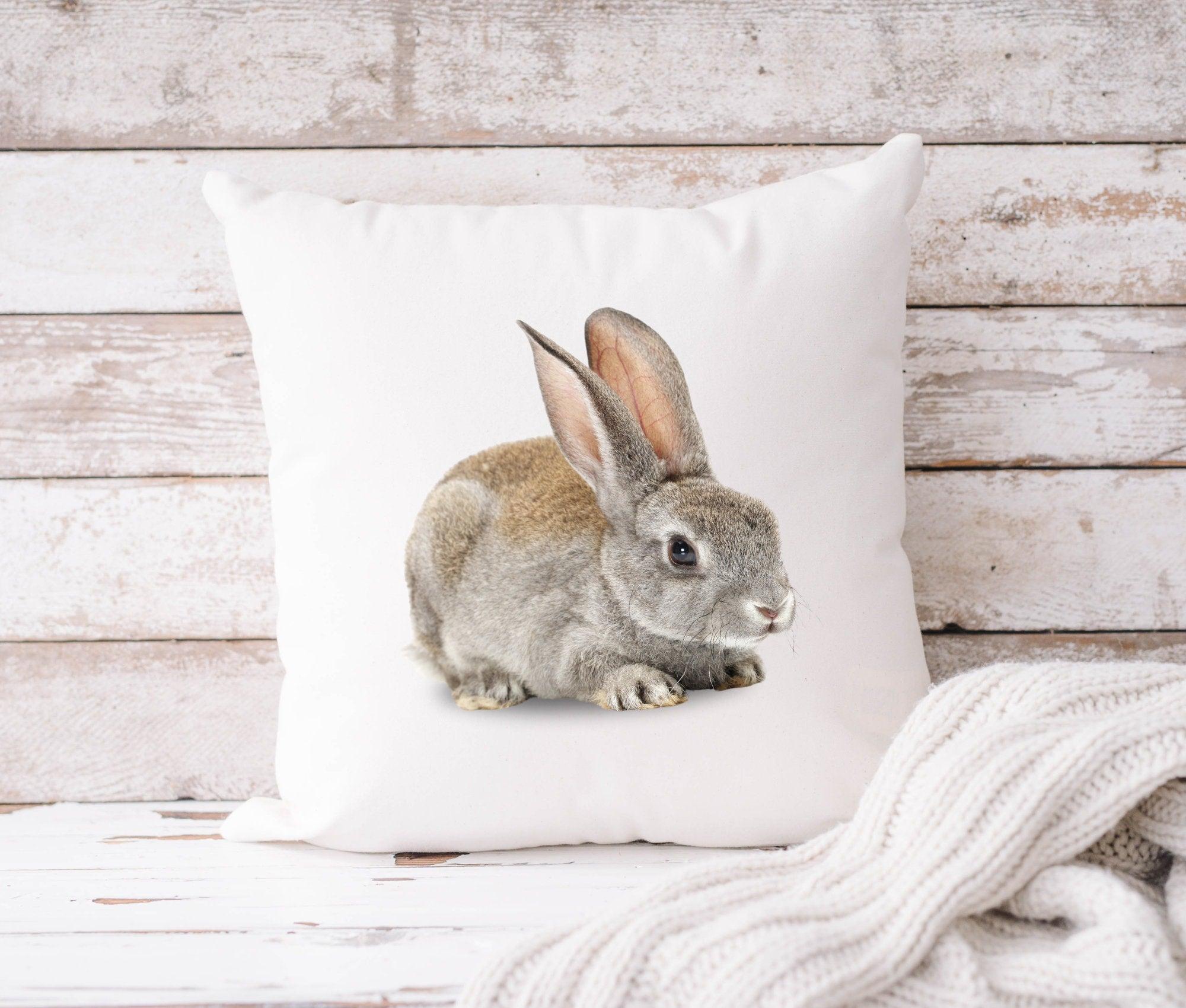 Kissen Osterhase | Ostern Hase | weiß | 40 x 40 cm - Roo's Gift Shop