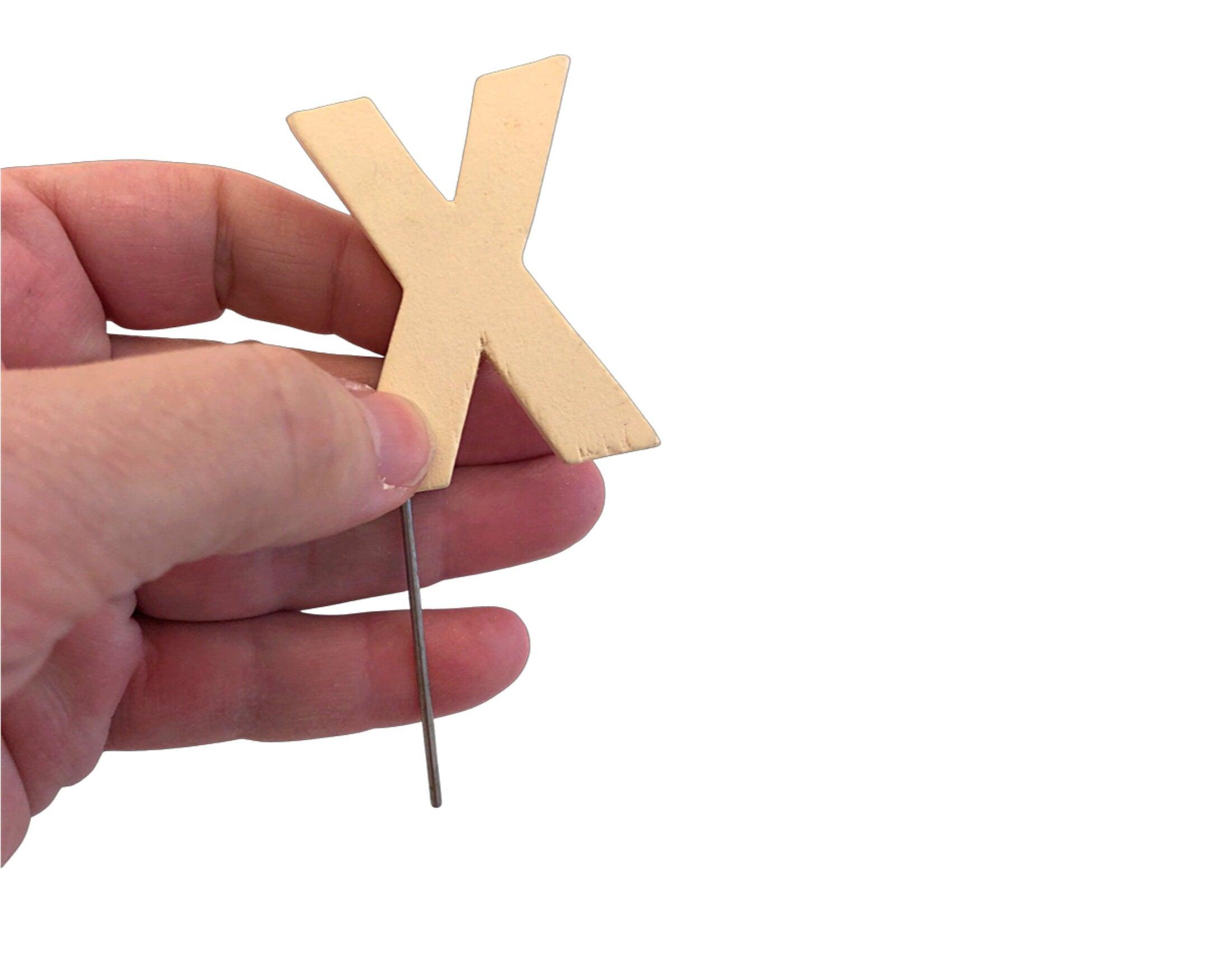 Kleine Holzbuchstaben XMAS | DIY | zum Stecken | natur oder silber - Roo's Gift Shop