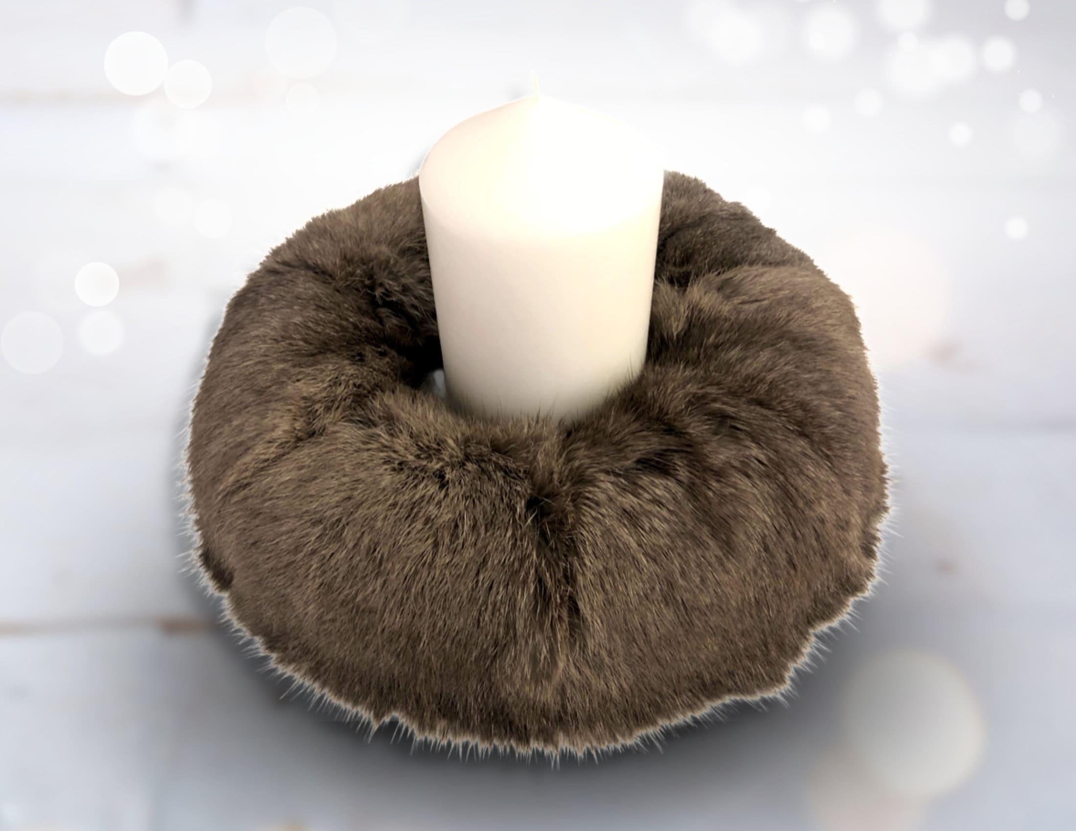 Kranz aus Fell | Deko Kranz | Adventskranz | Weihnachtskranz - Roo's Gift Shop