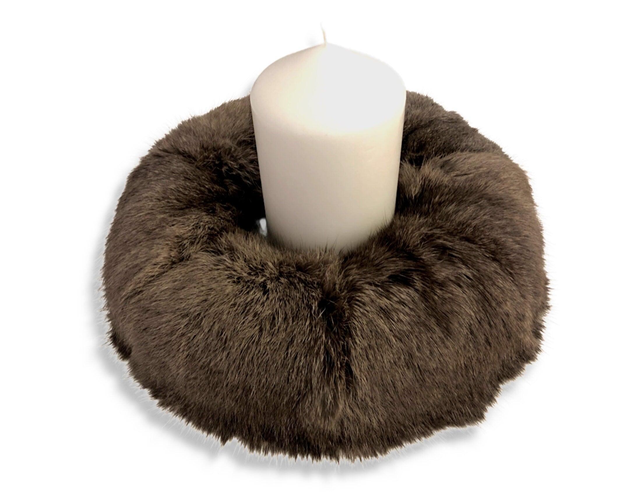 Kranz aus Fell | Deko Kranz | Adventskranz | Weihnachtskranz - Roo's Gift Shop