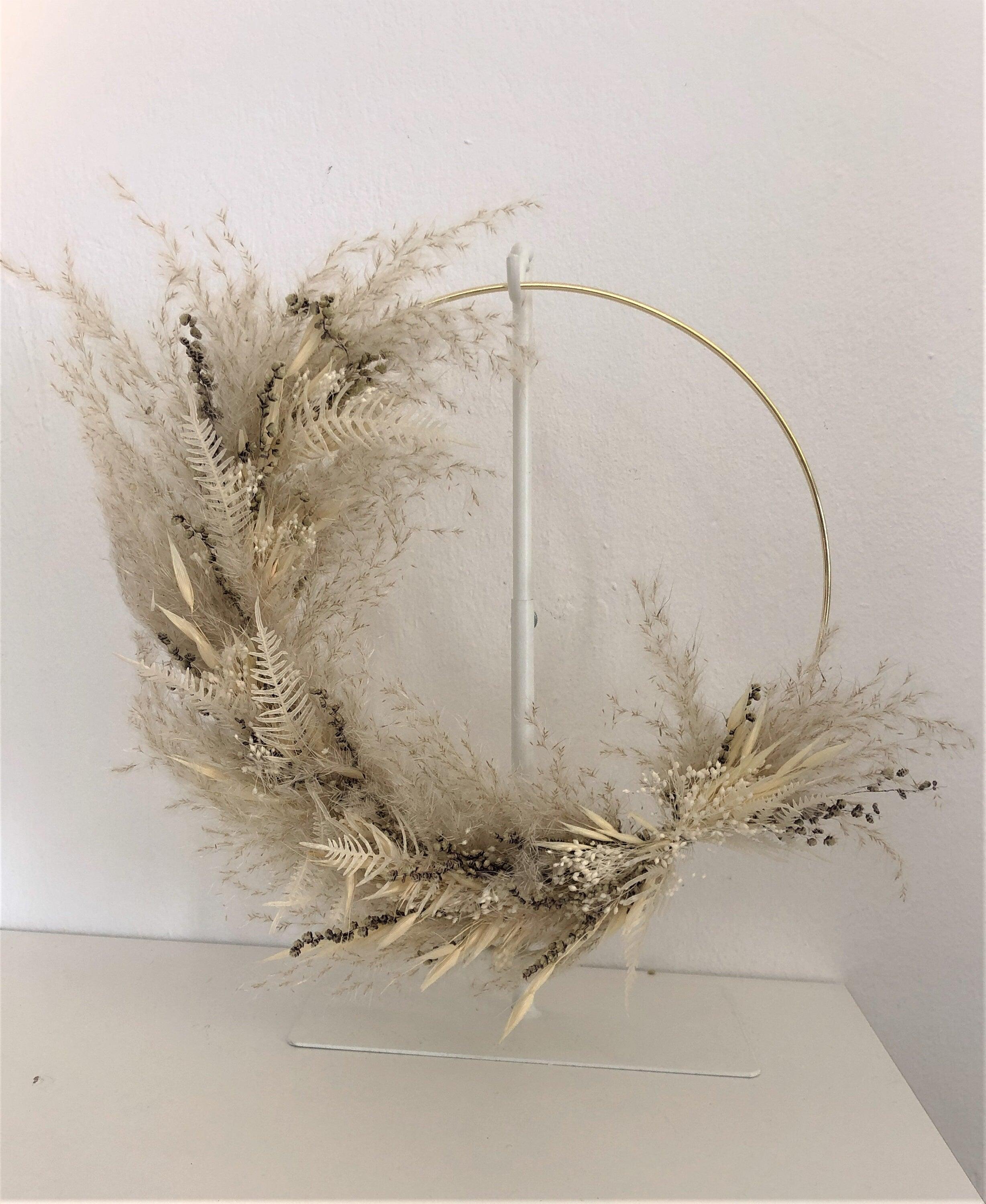 Kranz | Blumen | Flower Hoop | Trockenblumen | 25 cm | natur - Roo's Gift Shop