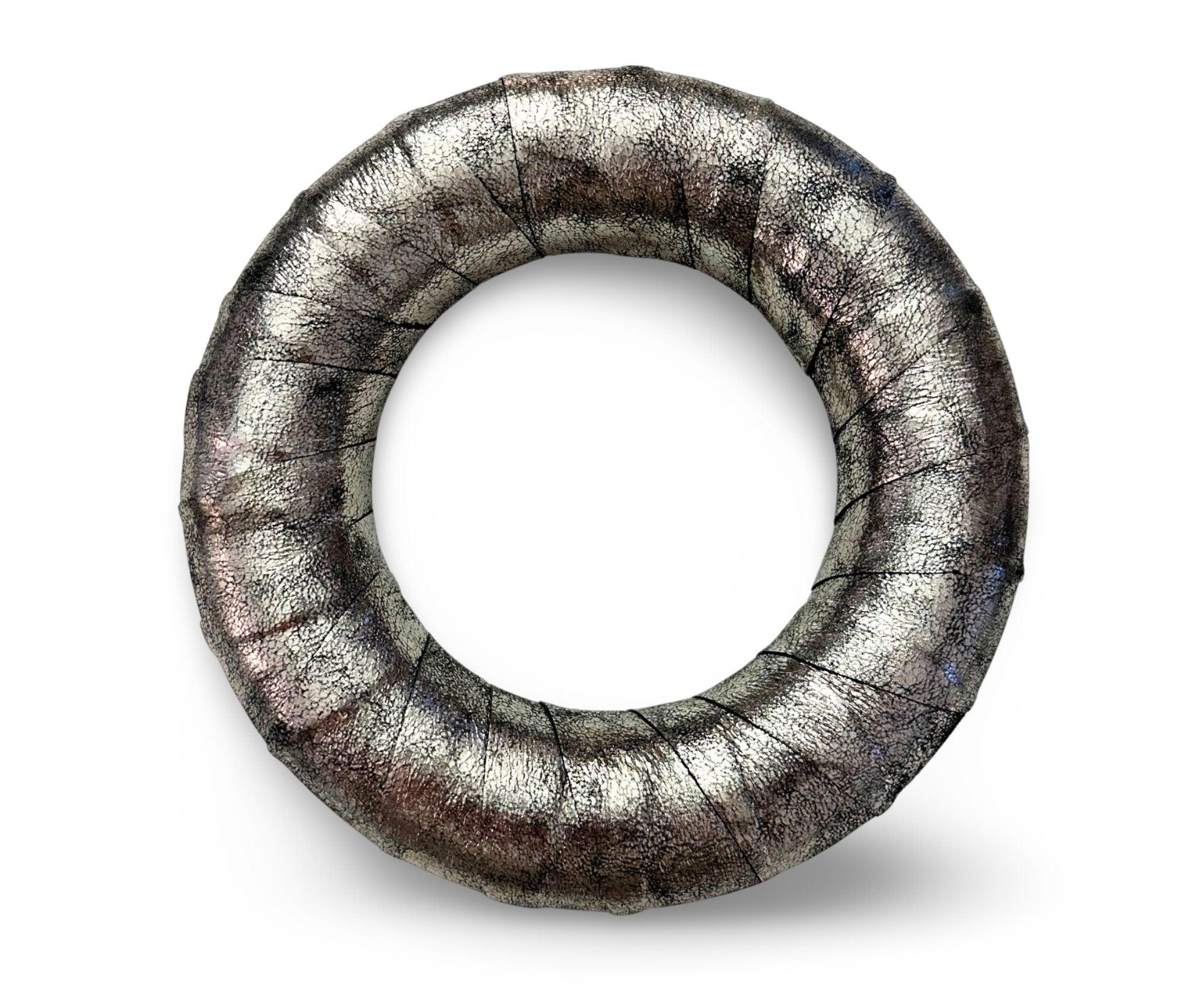 Kranz | silber | Leder | Durchmesser 22 cm - Roo's Gift Shop